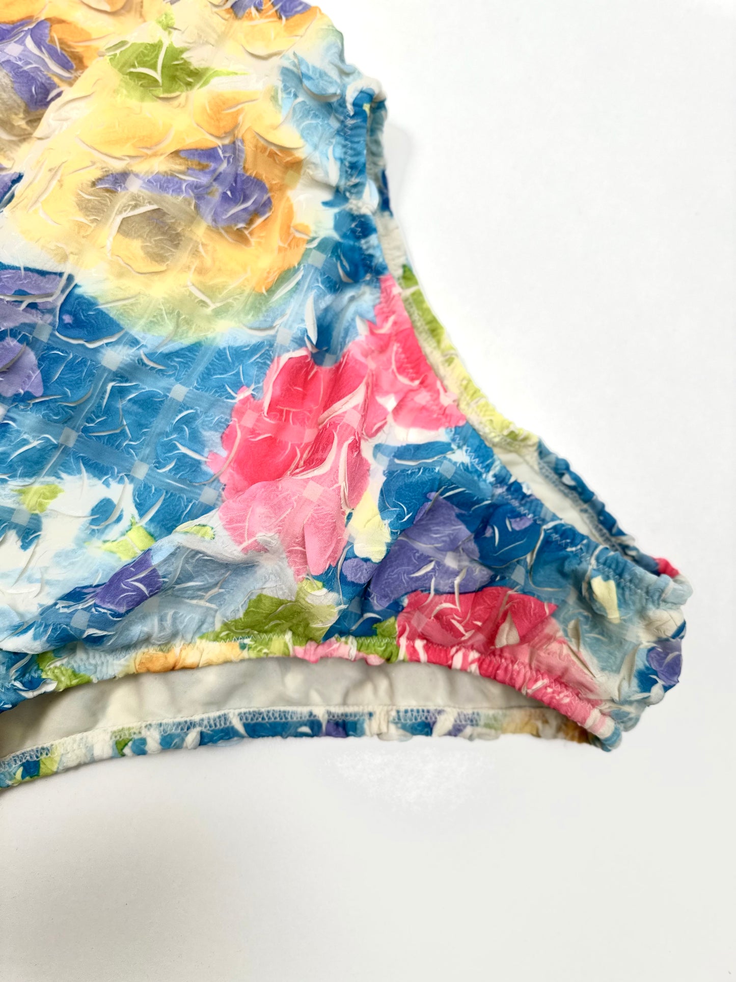 Vintage Swimsuit in Textured Rainbow Shibori