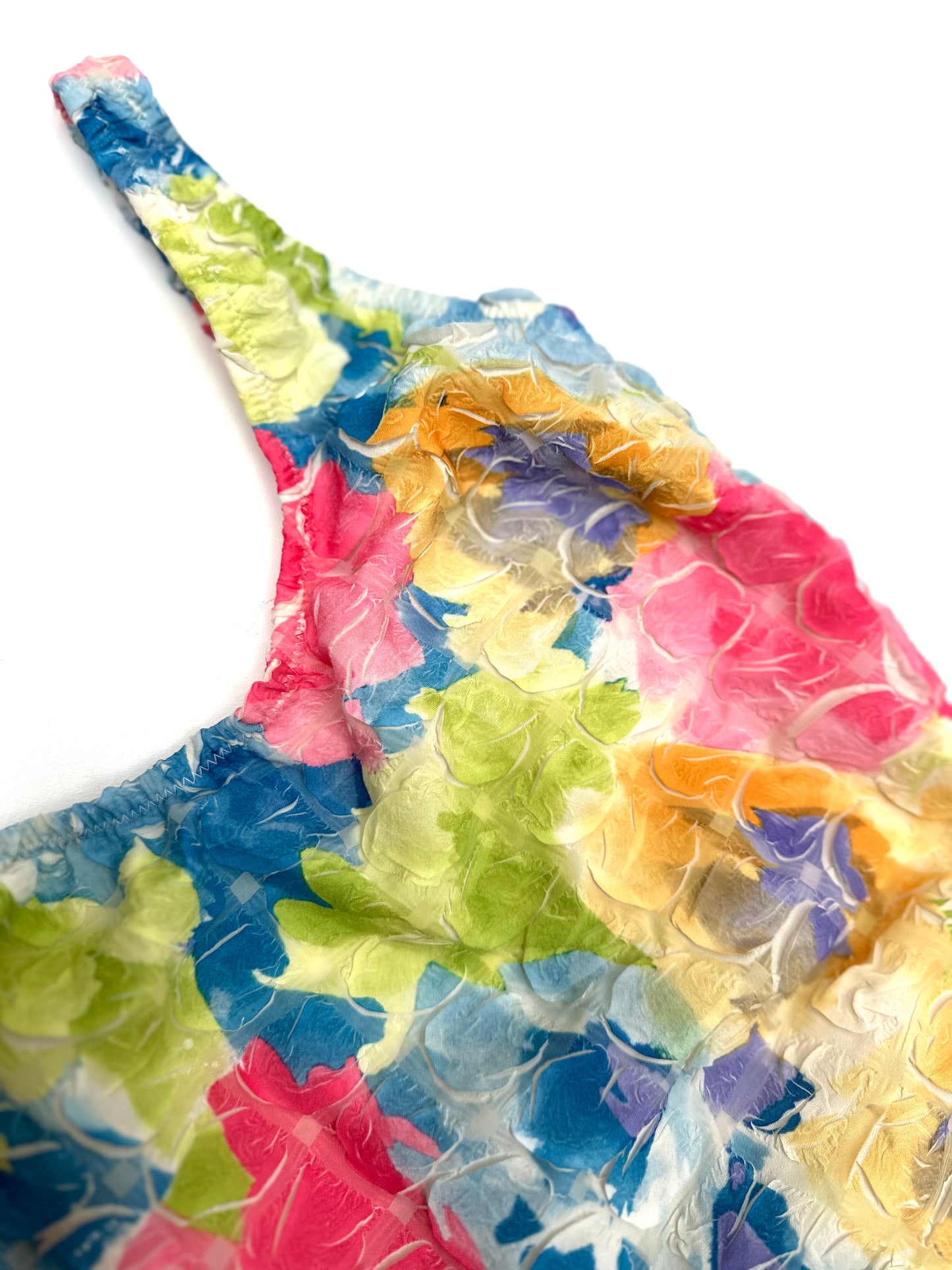 Vintage Swimsuit in Textured Rainbow Shibori