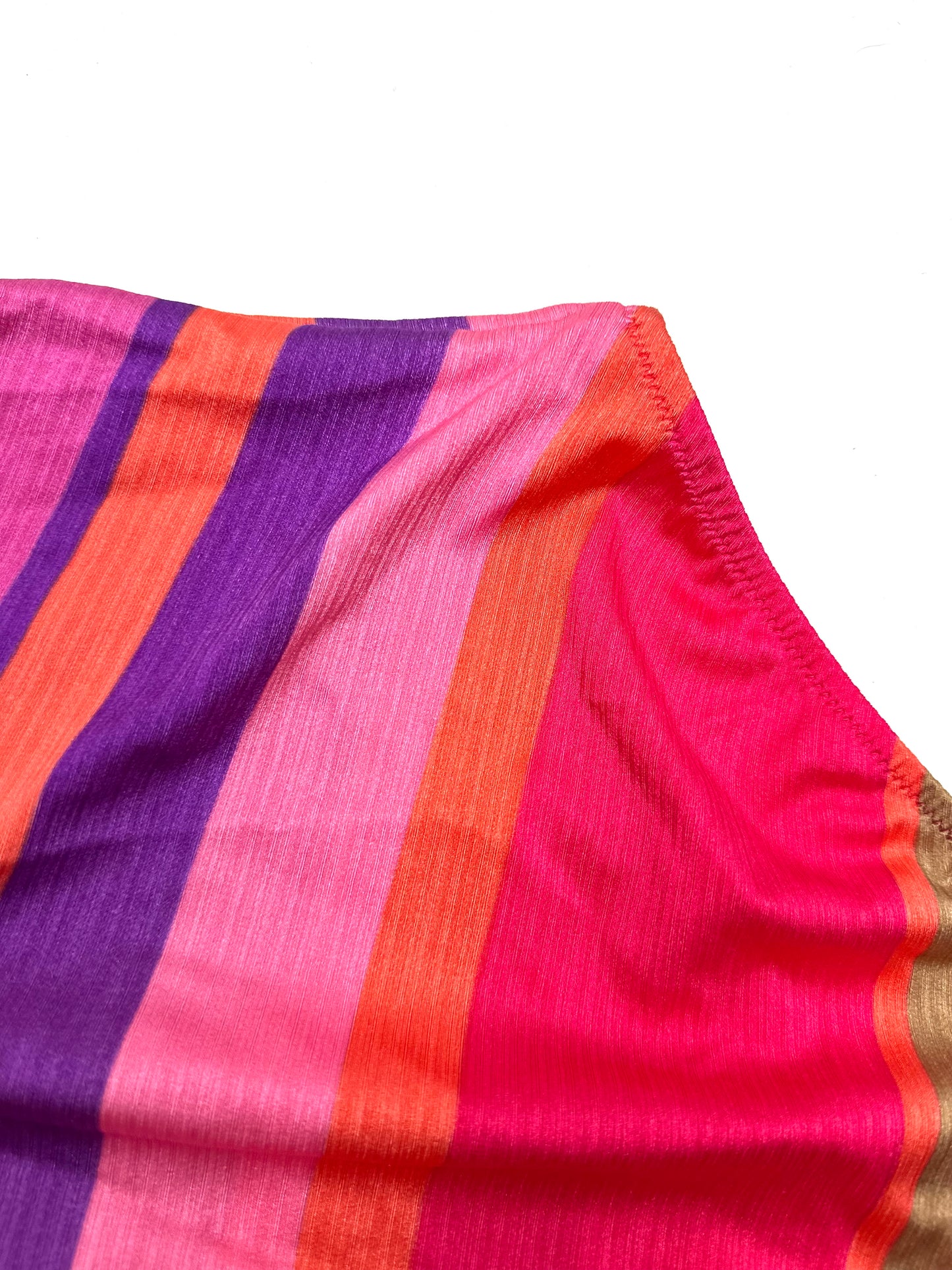 Vintage V-Neck Swimsuit in Pink Stripe