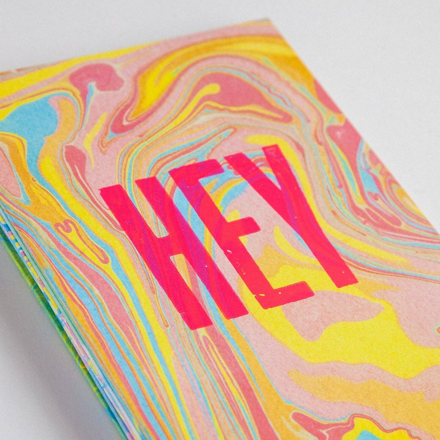 HEY, Handmade Letterpress Greeting Card by Nice & Graphic