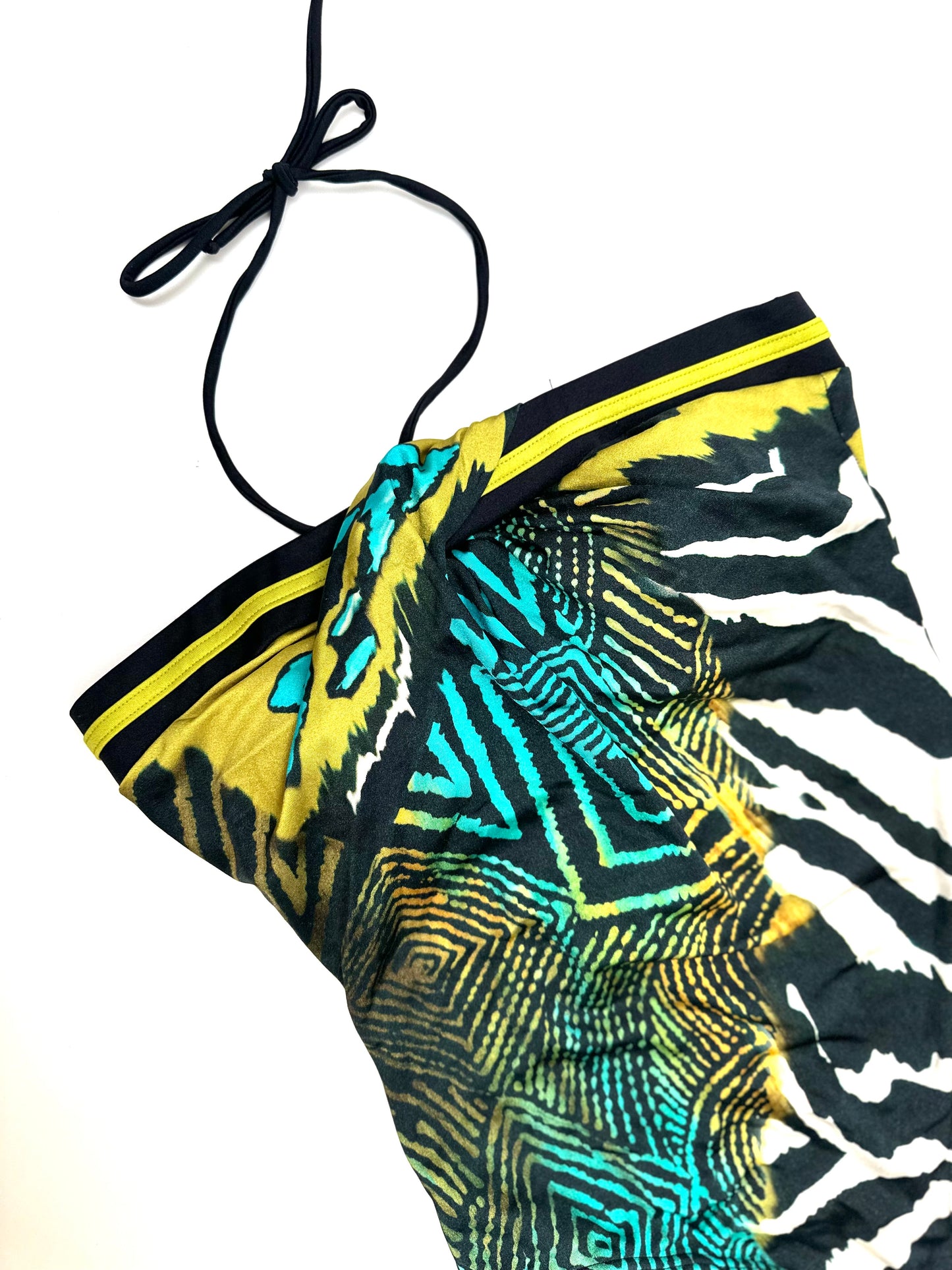 Vintage Bandeau Swimsuit in Wild Animal Print