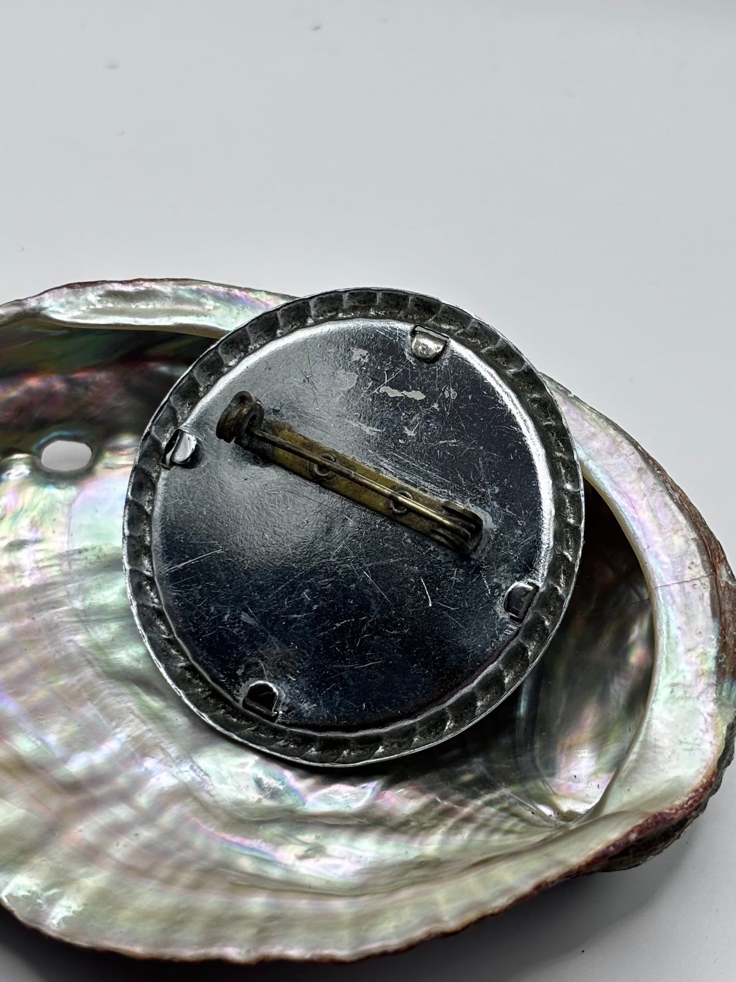 1940s Hand-painted Brooch / Cottage