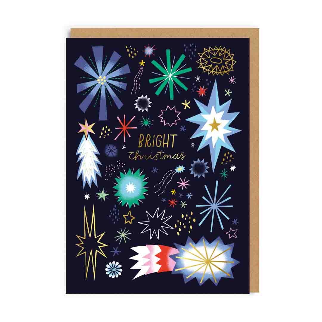 Bright Christmas Starbursts Card by Ohh Deer