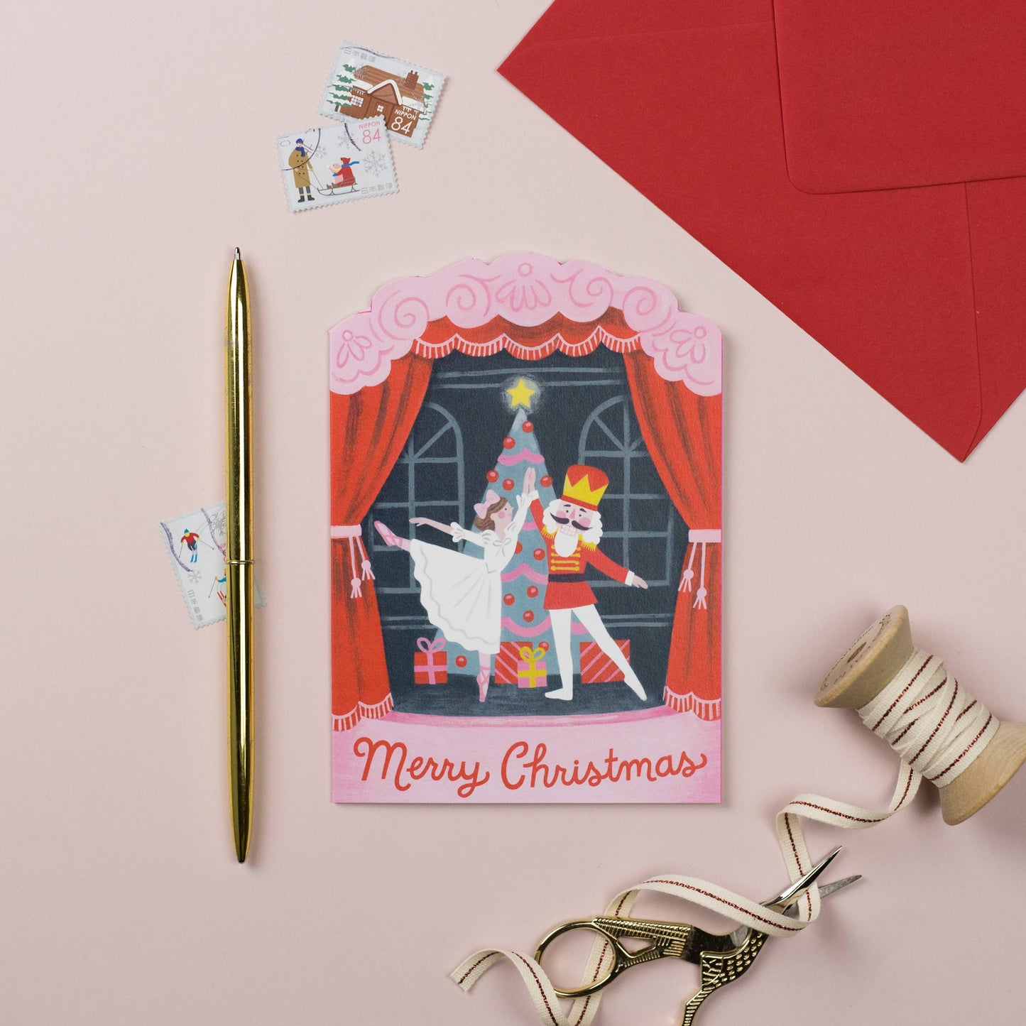 Nutcracker Ballet Christmas Card by Jacqui Lee & Ricicle Cards