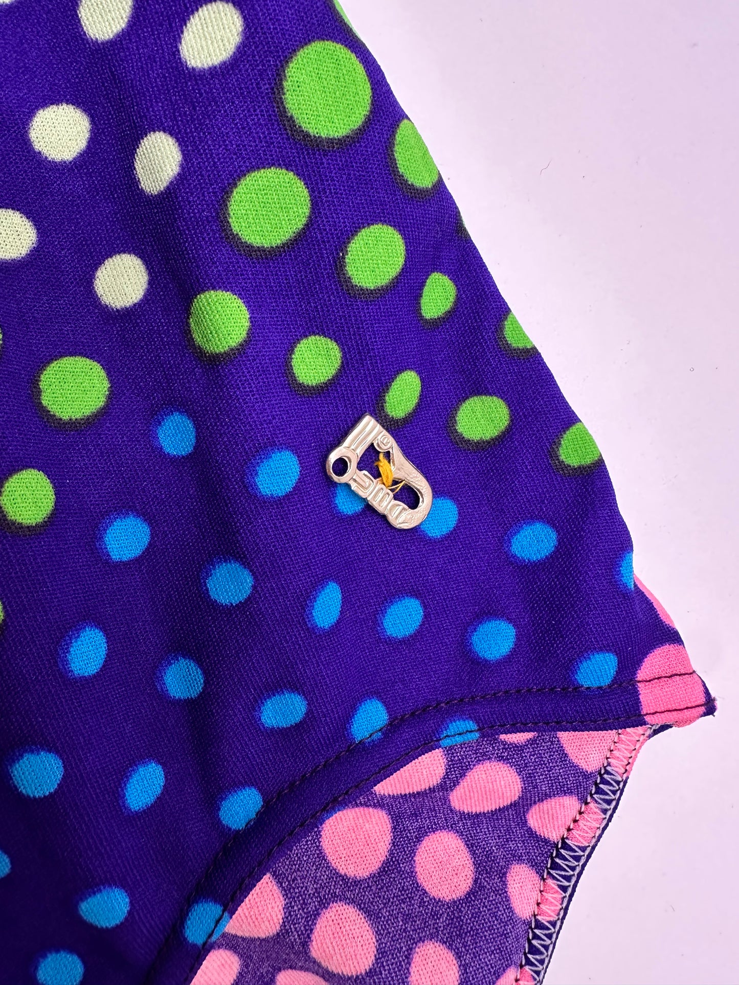 Vintage 60s Halter Swimsuit in Colourful Spot Print