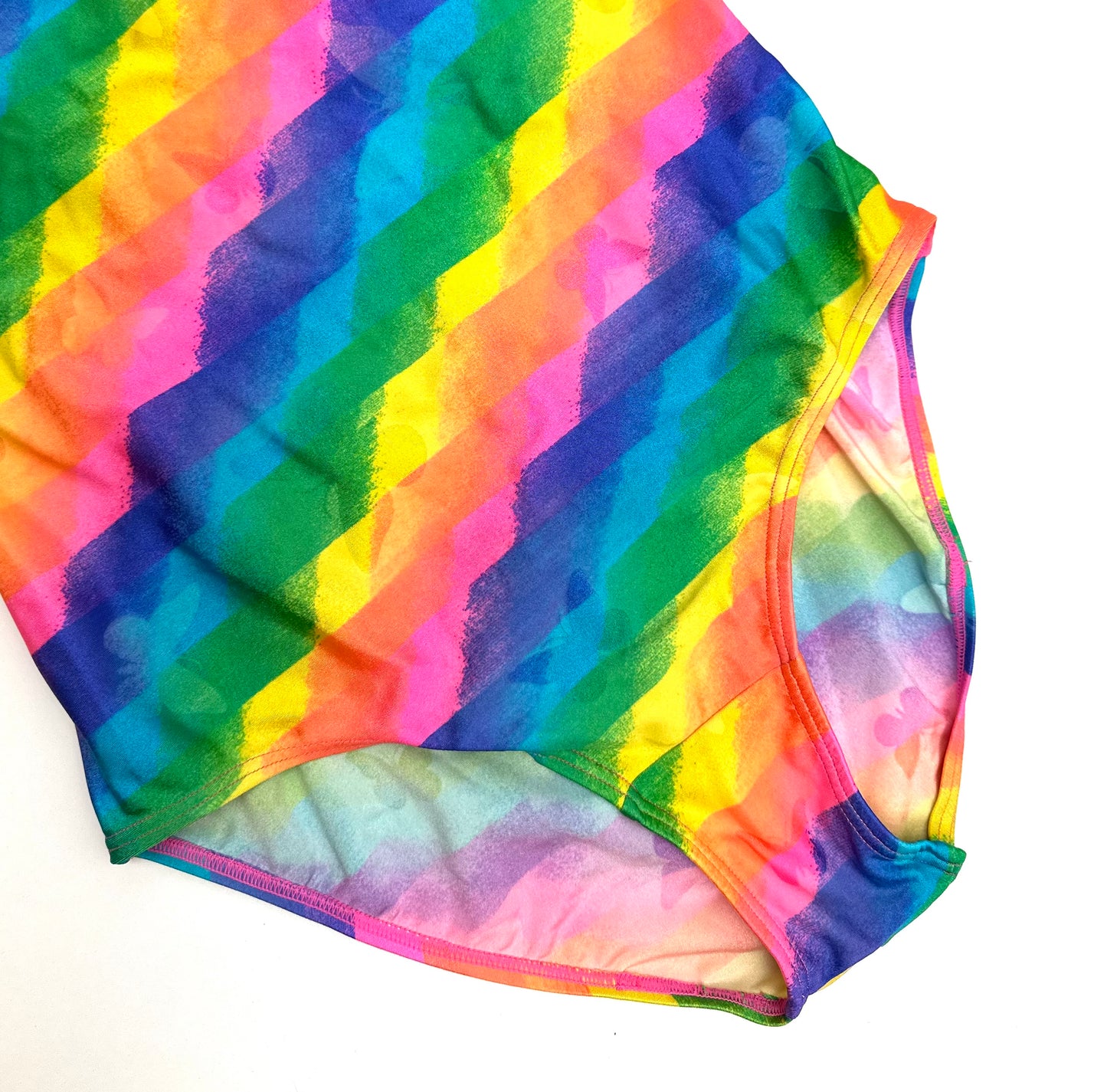 Vintage 80s/90s Swimsuit in Neon Rainbow Print