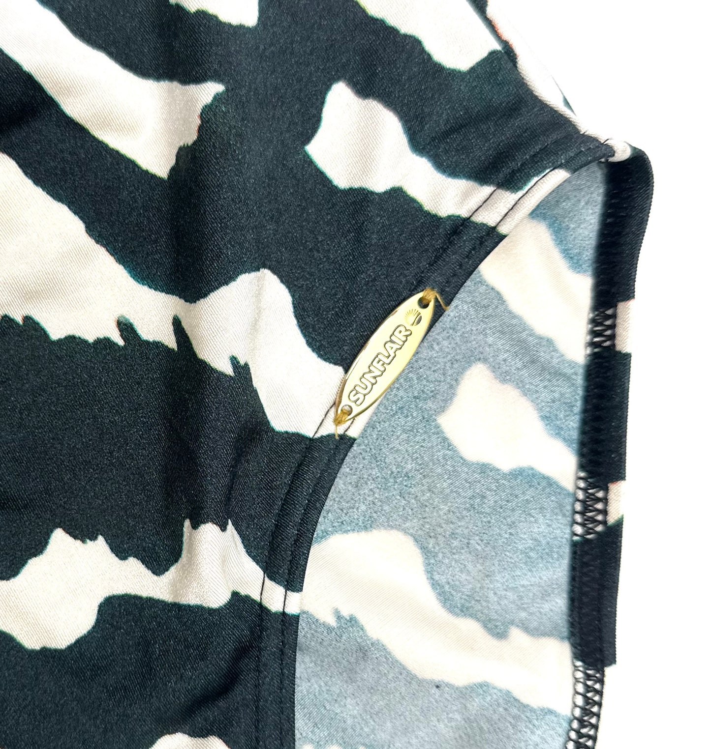 Vintage Bandeau Swimsuit in Wild Animal Print