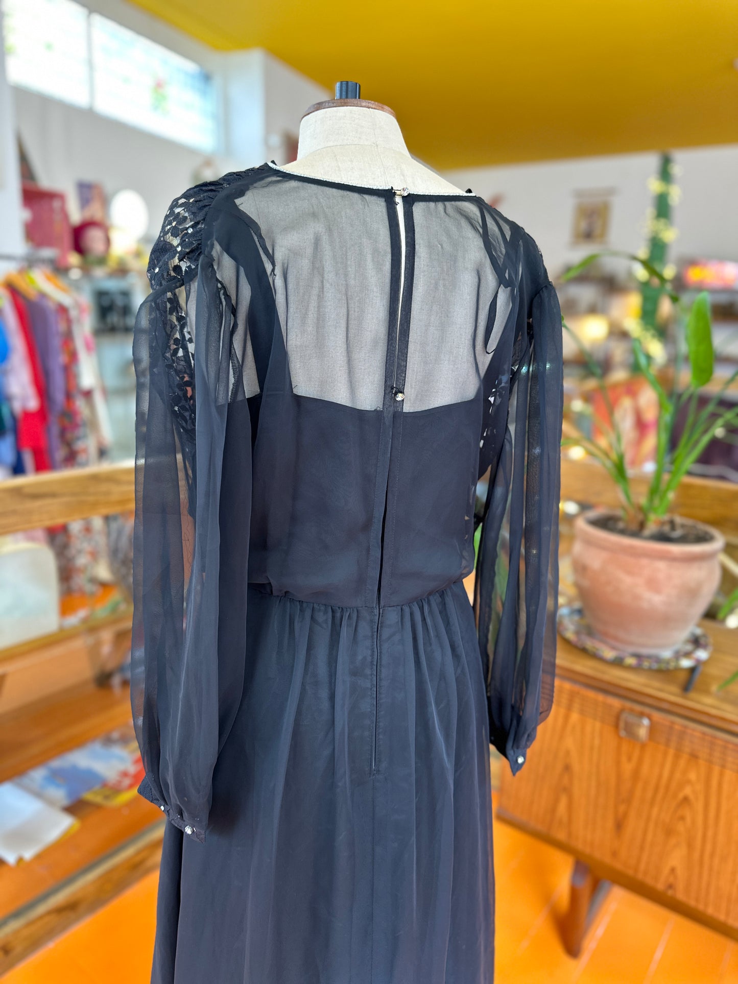 Vintage Lace Overlay Dress