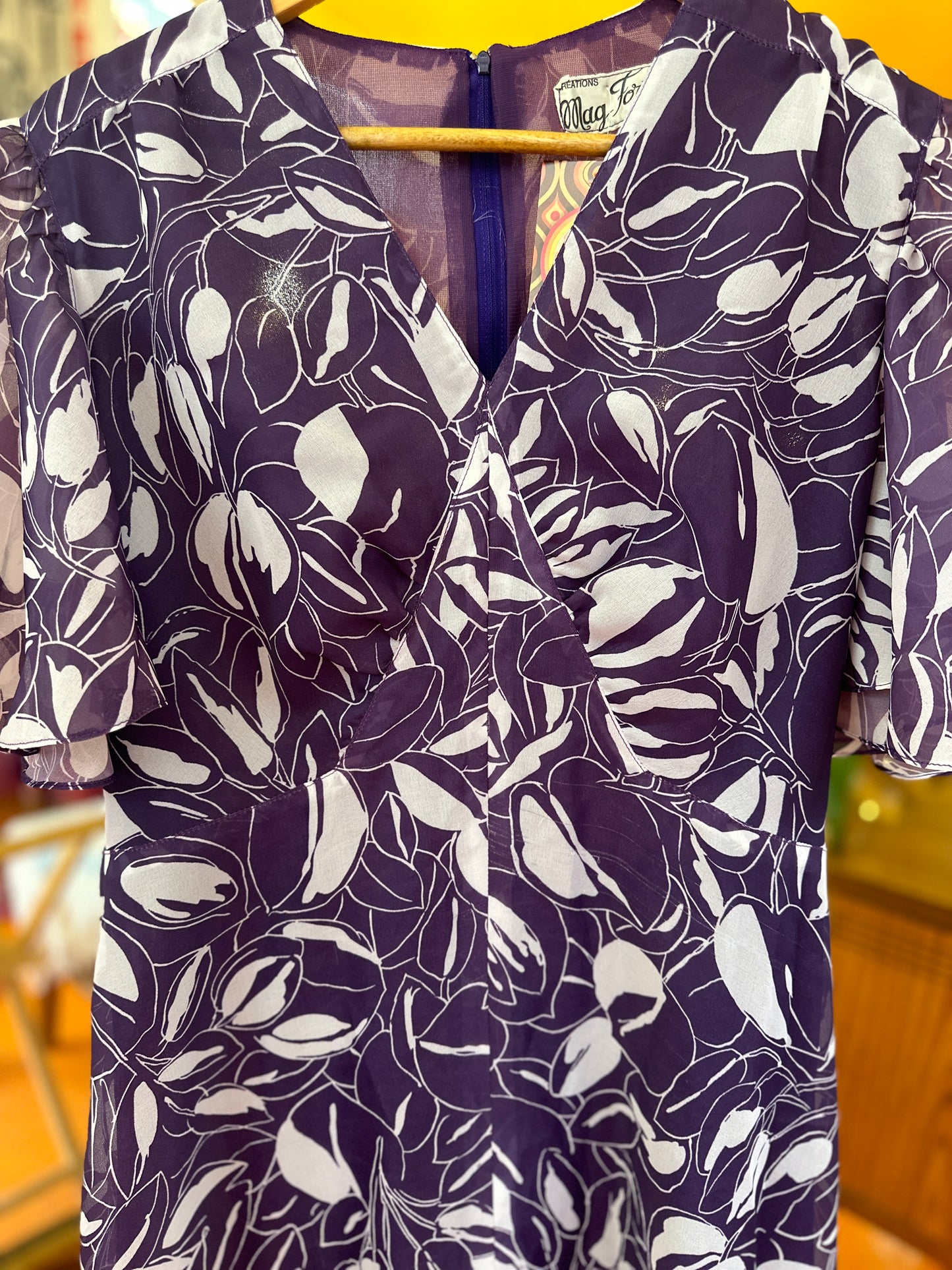 1970s Floaty Sleeve Maxi Dress