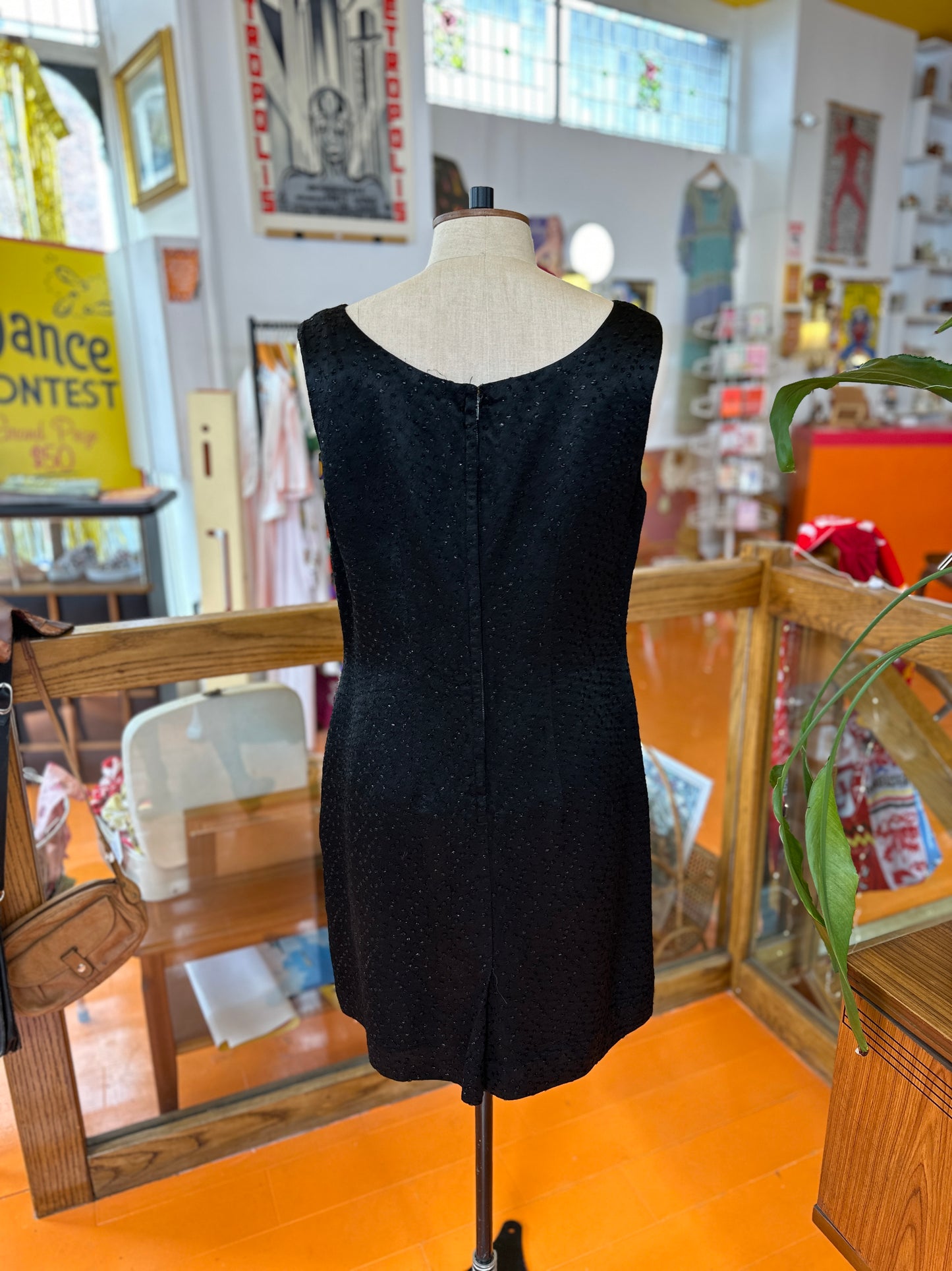 1960s Black Sleeveless Cocktail Dress by Philip Kunick