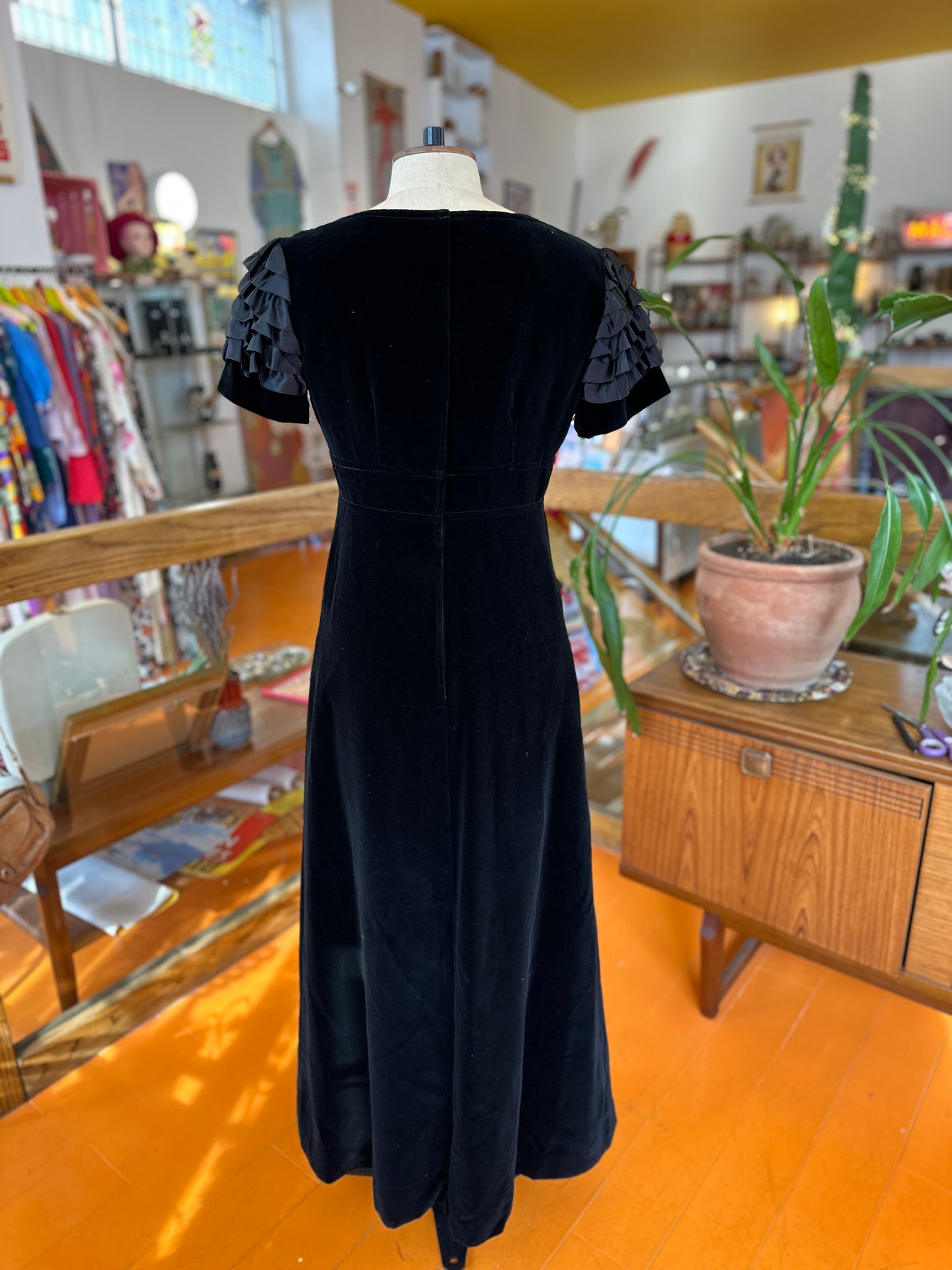 70s Louis Feraud Velvet Gown