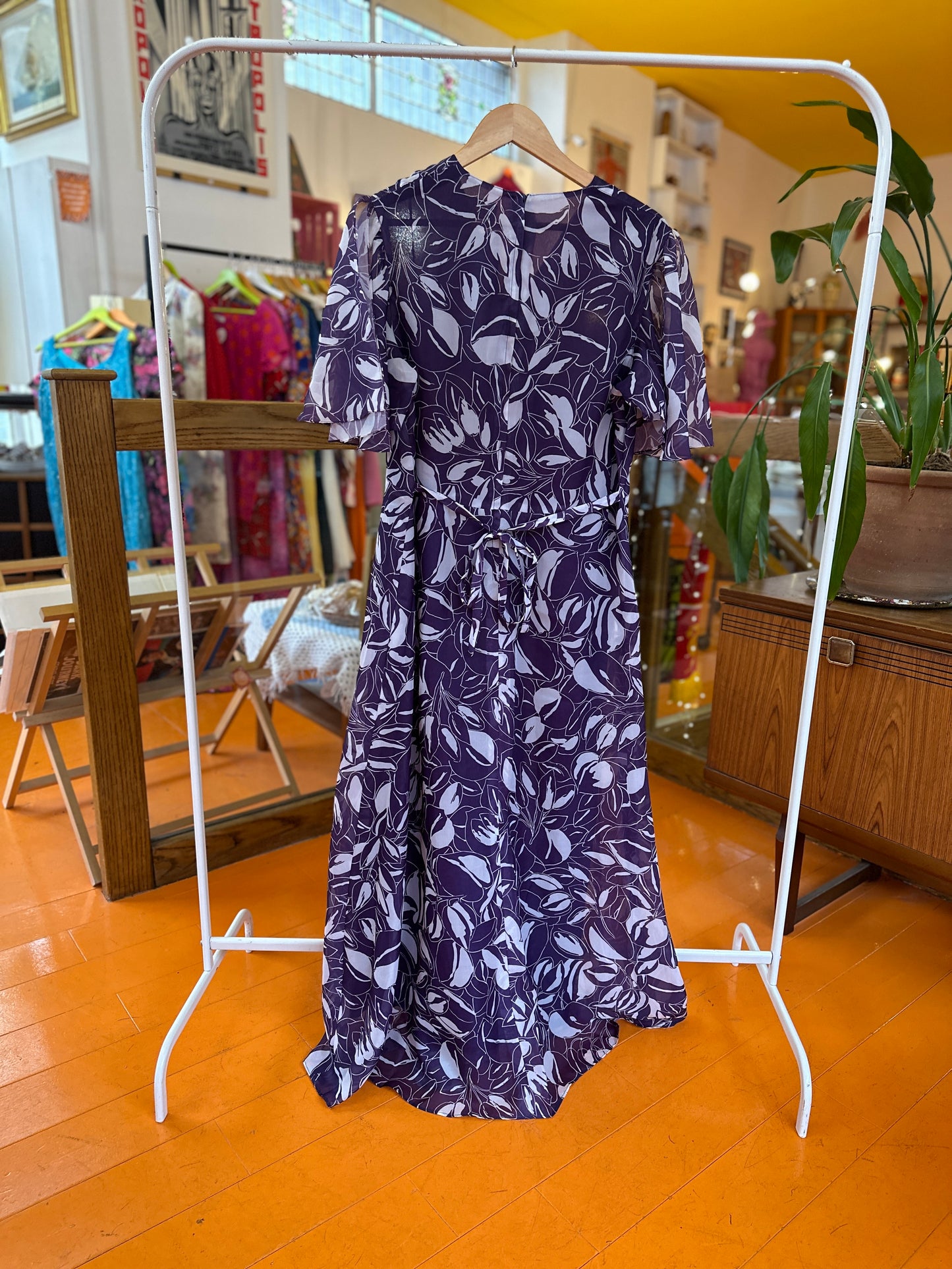 1970s Floaty Sleeve Maxi Dress