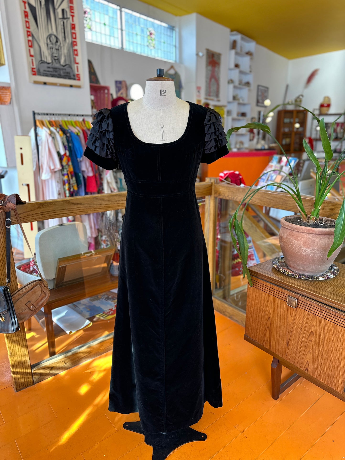 70s Louis Feraud Velvet Gown