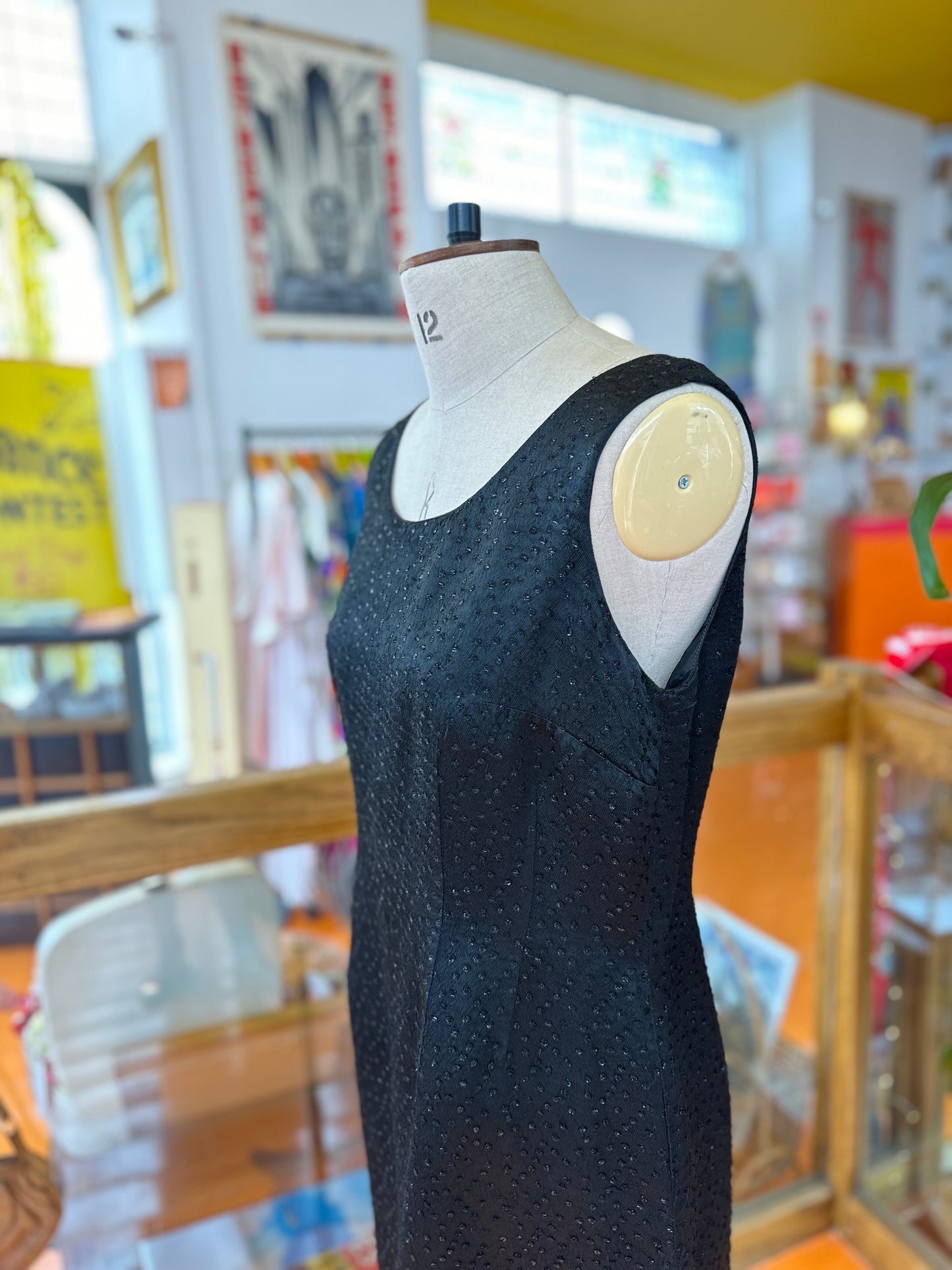 1960s Black Sleeveless Cocktail Dress by Philip Kunick