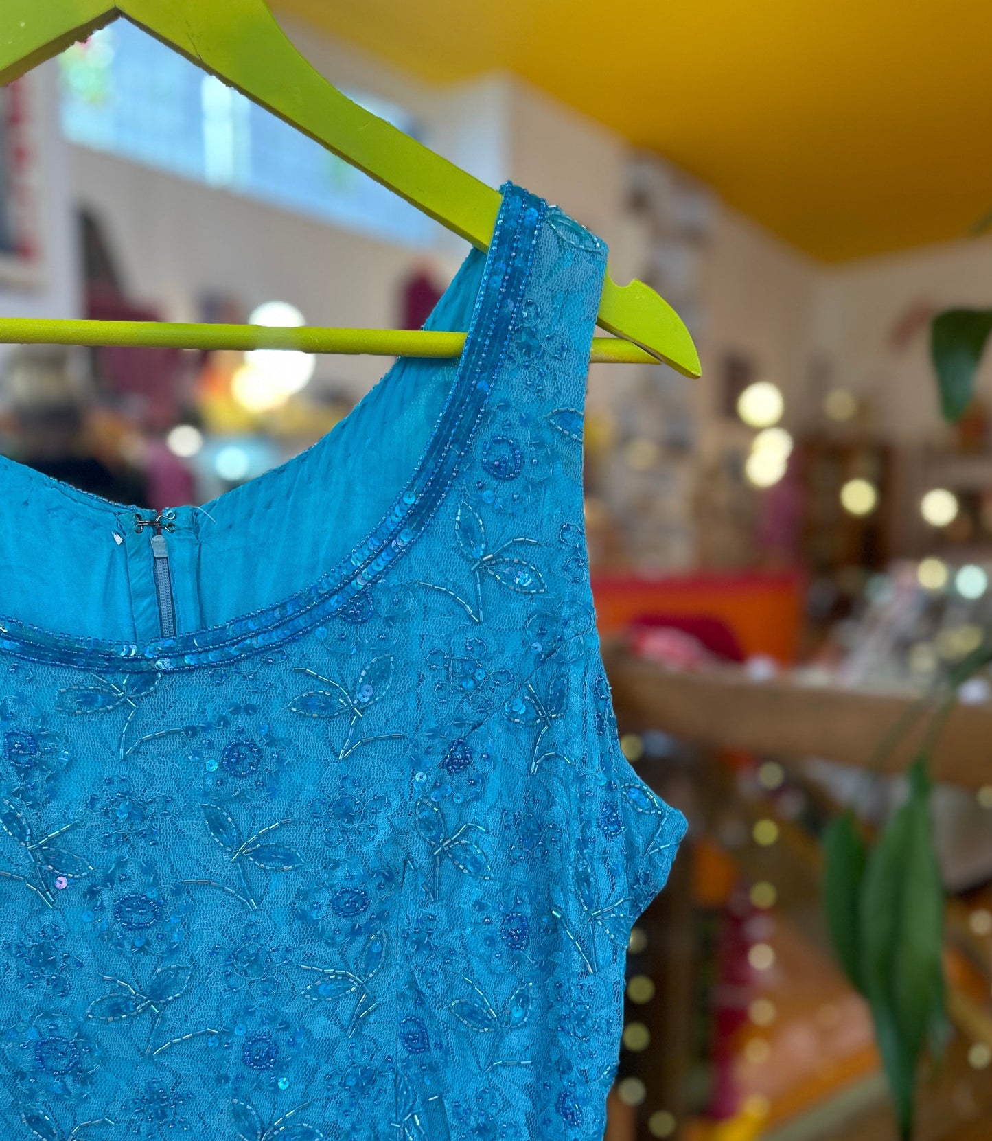 Vintage Blue Sequin Dress