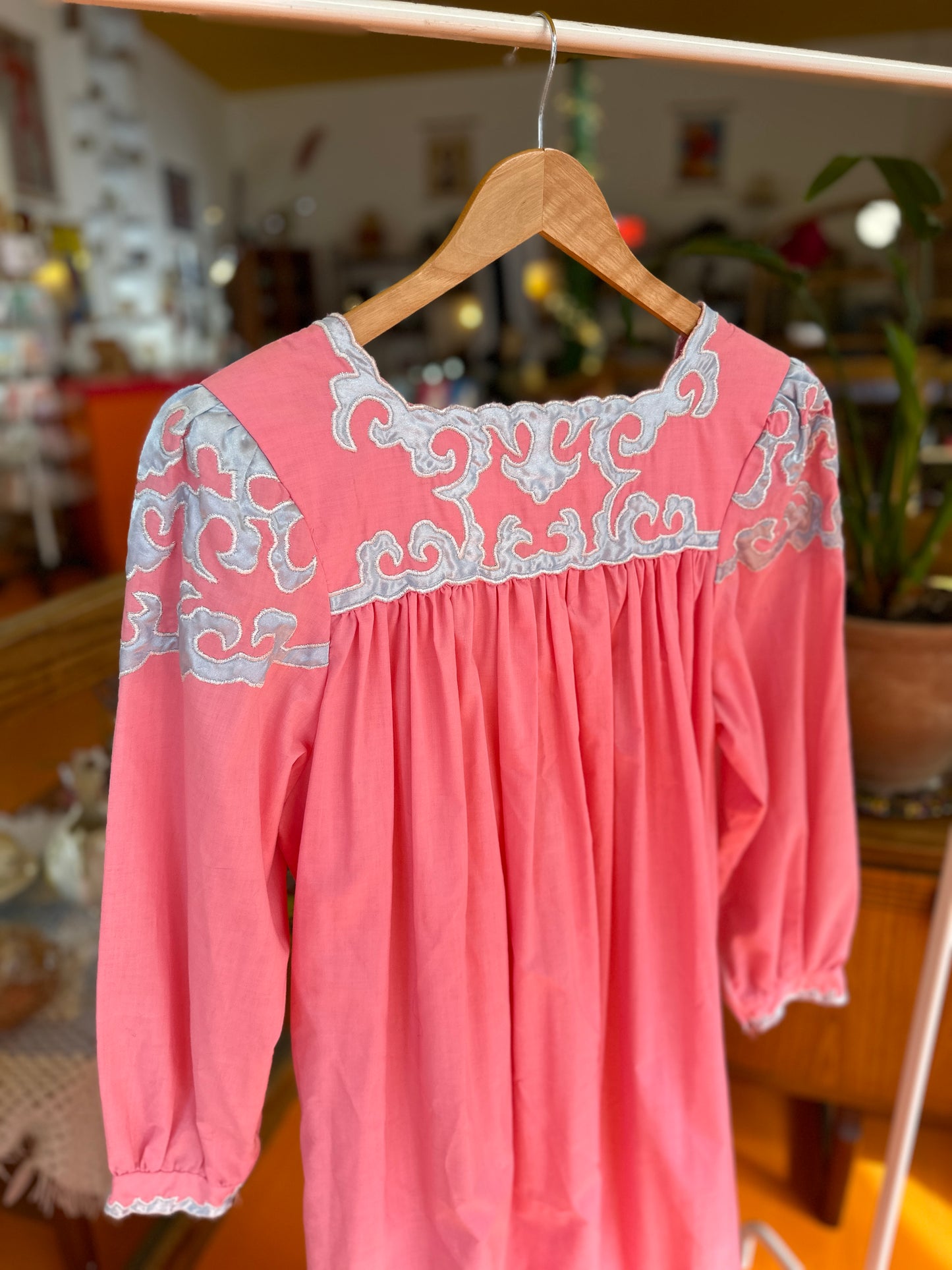 Vintage Pink Nightgown with Embellishments