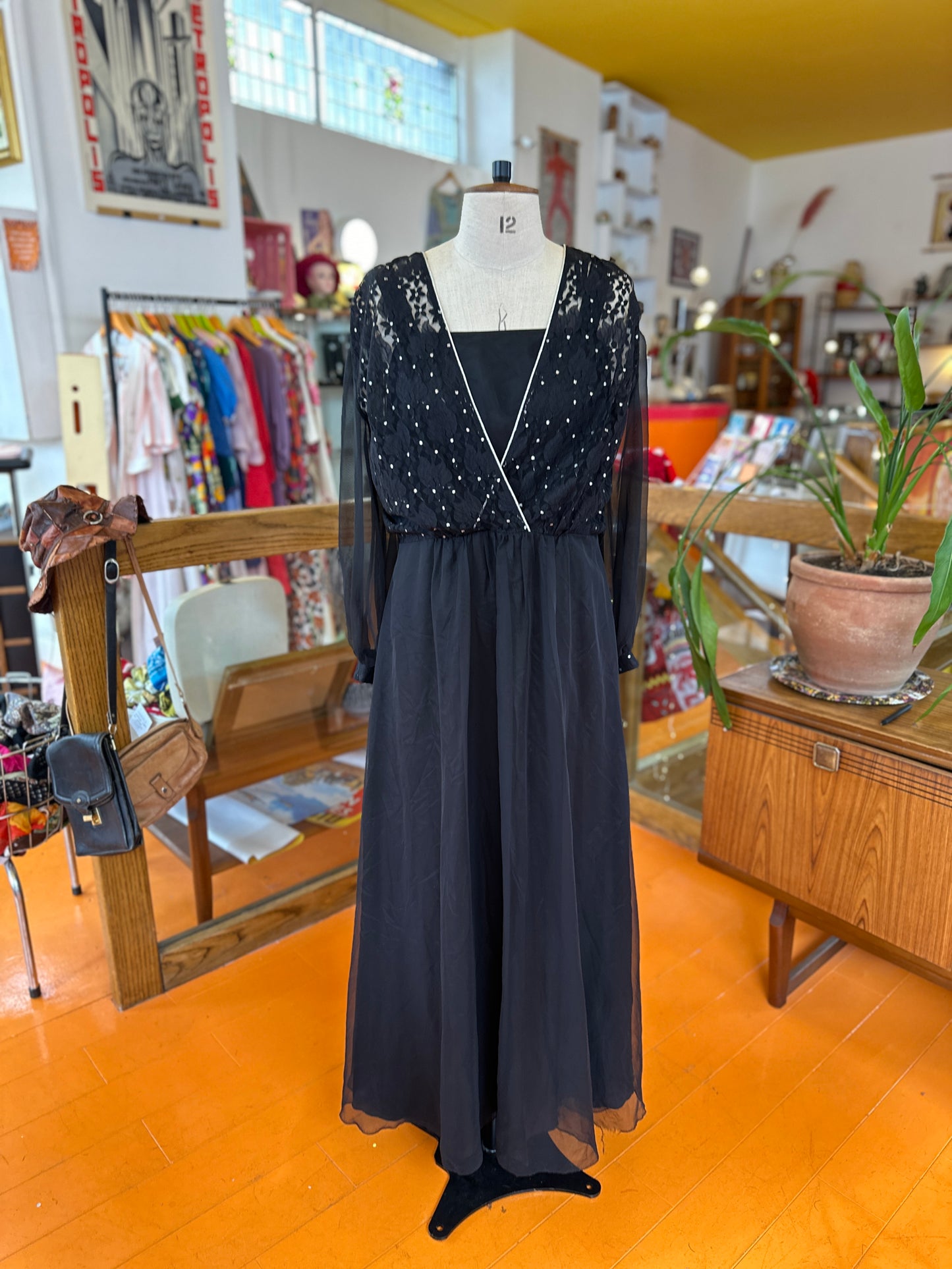 Vintage Lace Overlay Dress