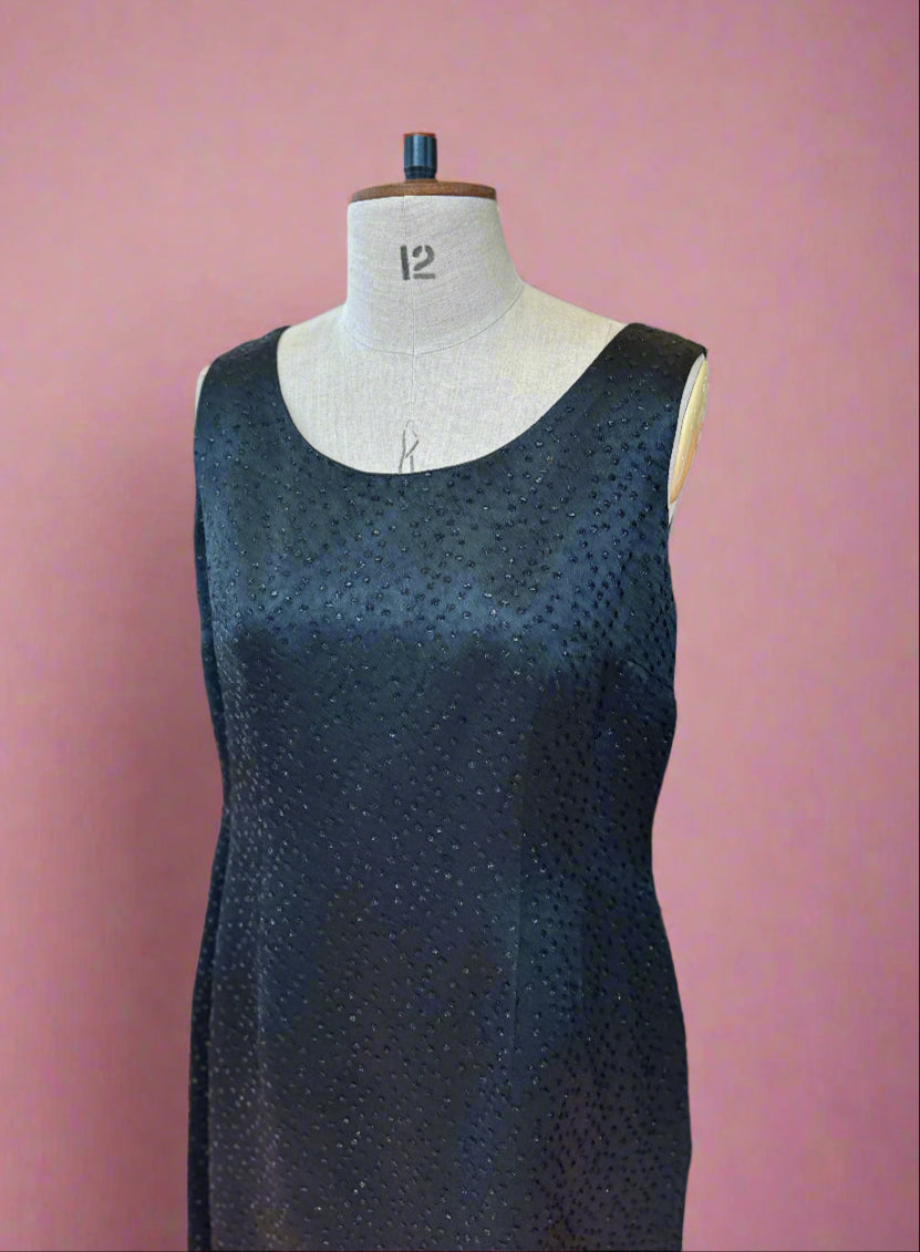 1960s Black Sleeveless Cocktail Dress by Philip Kunick