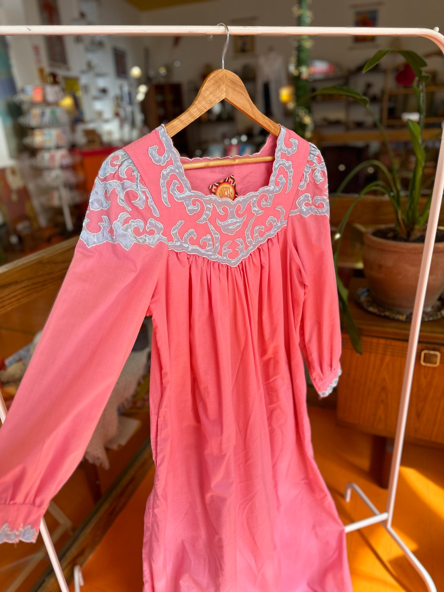 Vintage Pink Nightgown with Embellishments