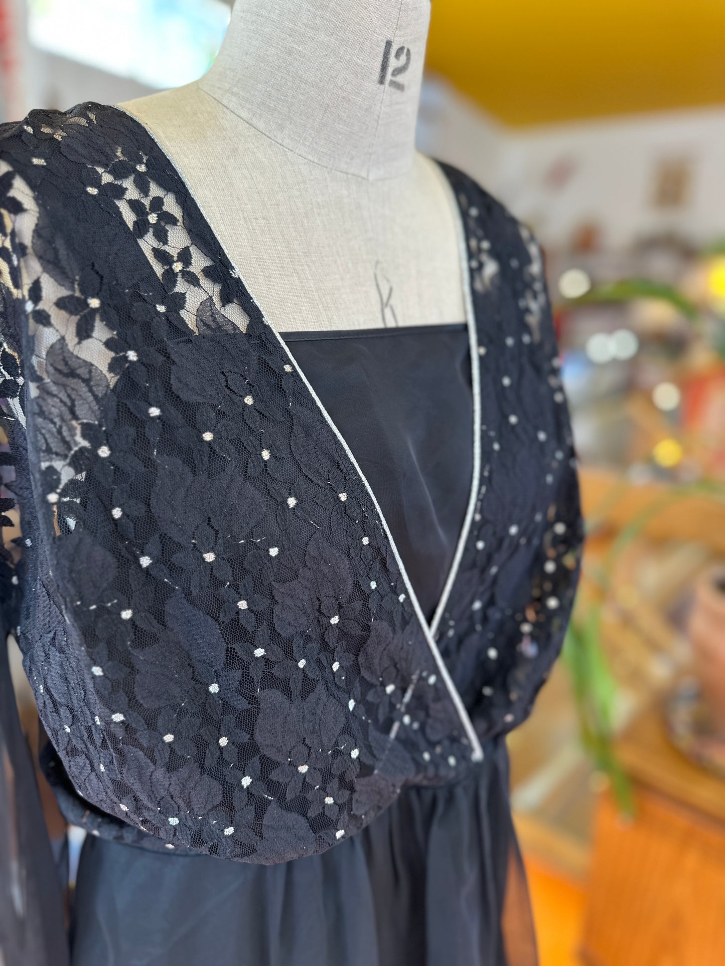 Vintage Lace Overlay Dress