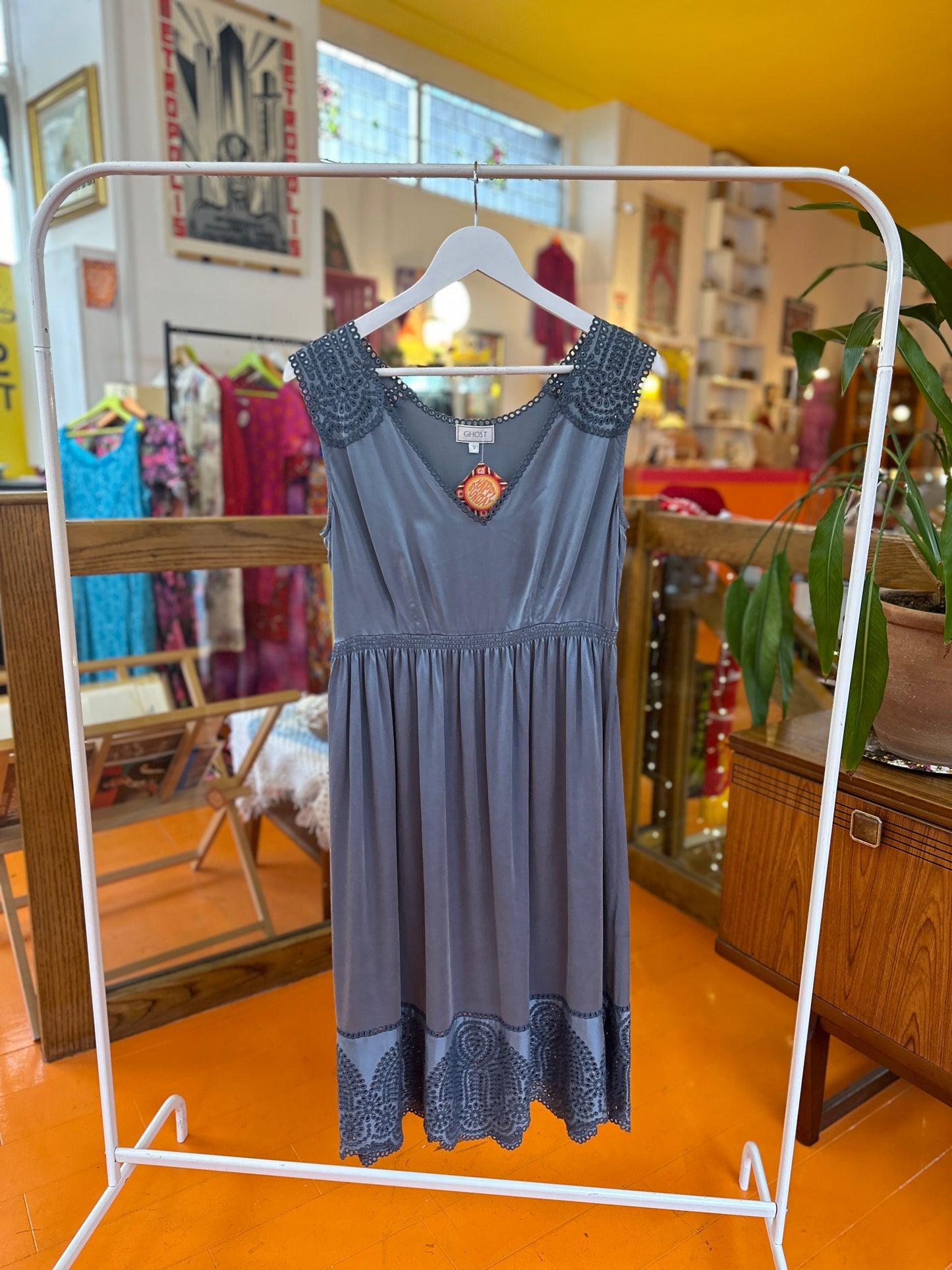 y2k Ghost 100% Silk Dress