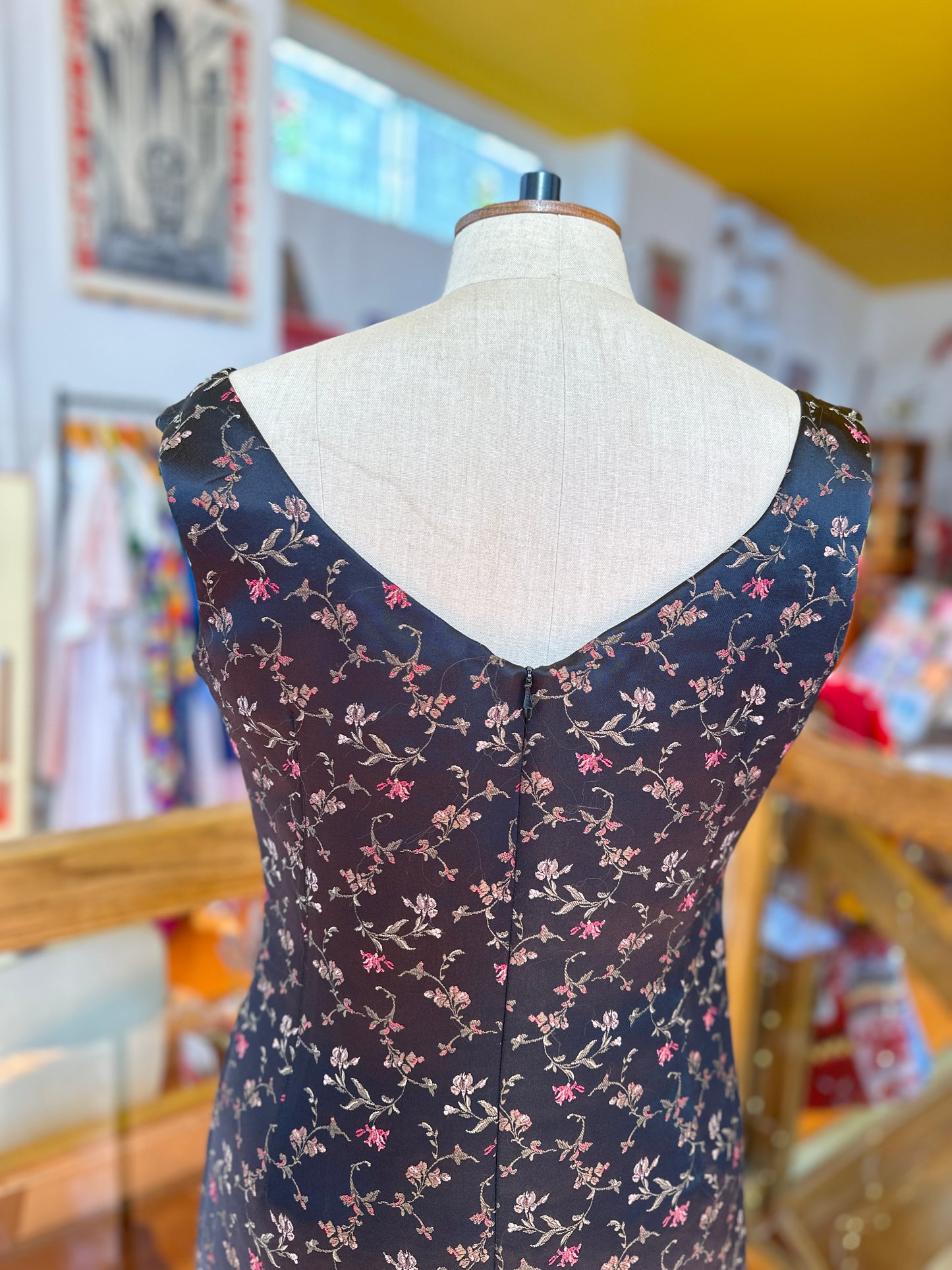 Y2K Mini Dress with Floral Embroidery