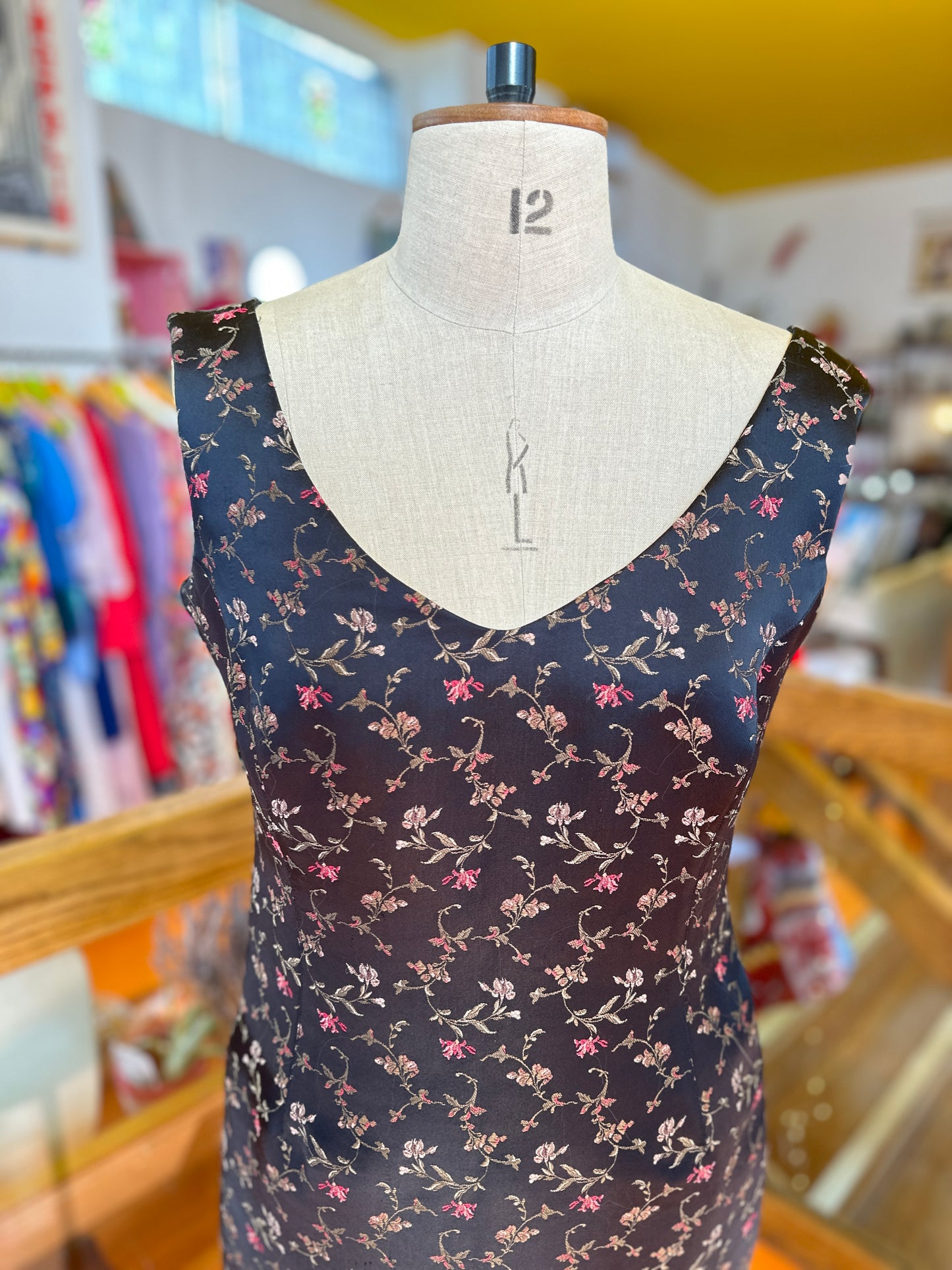 Y2K Mini Dress with Floral Embroidery