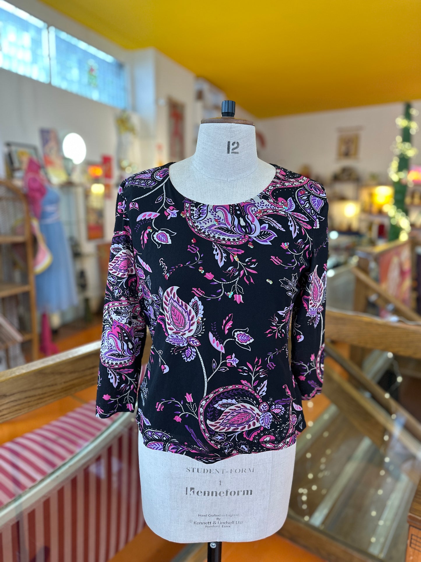 Y2K Stretchy Mesh Blouse with Sequin Details