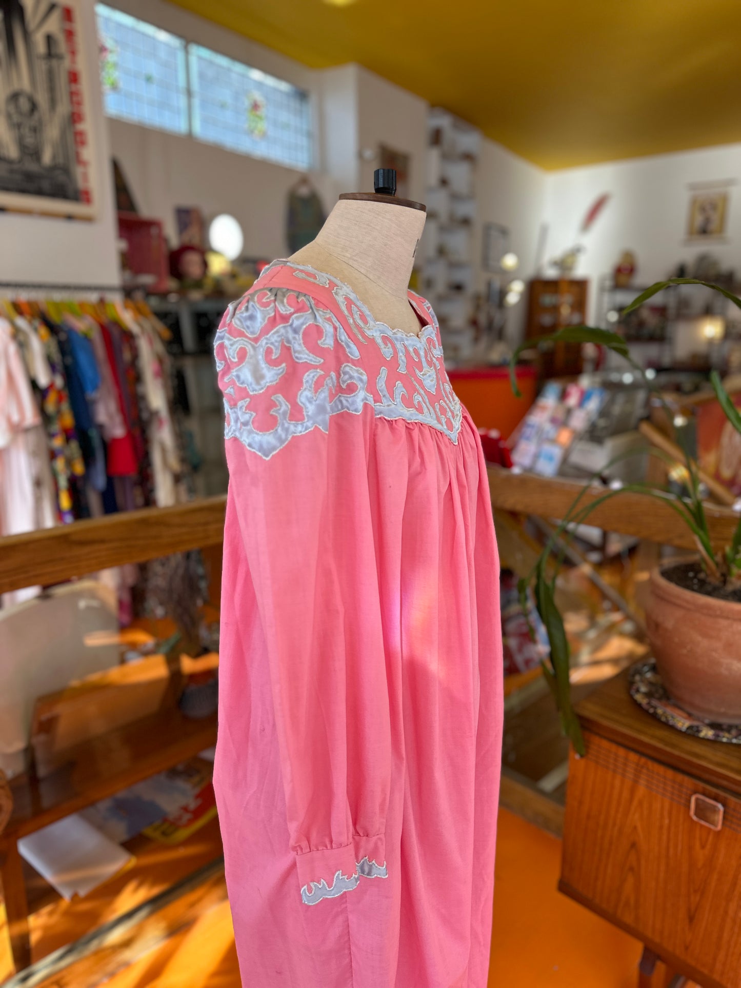 Vintage Pink Nightgown with Embellishments