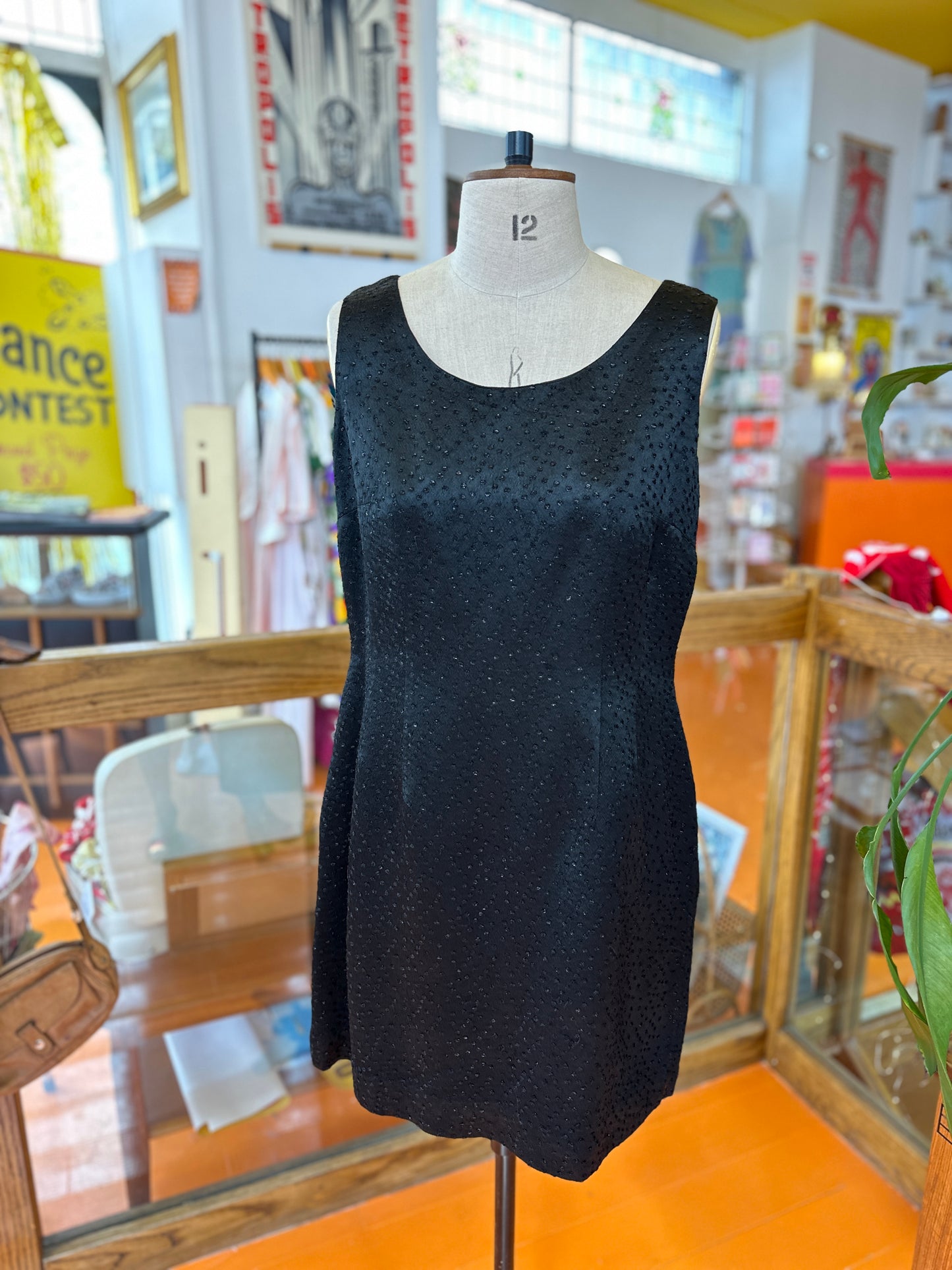 1960s Black Sleeveless Cocktail Dress by Philip Kunick