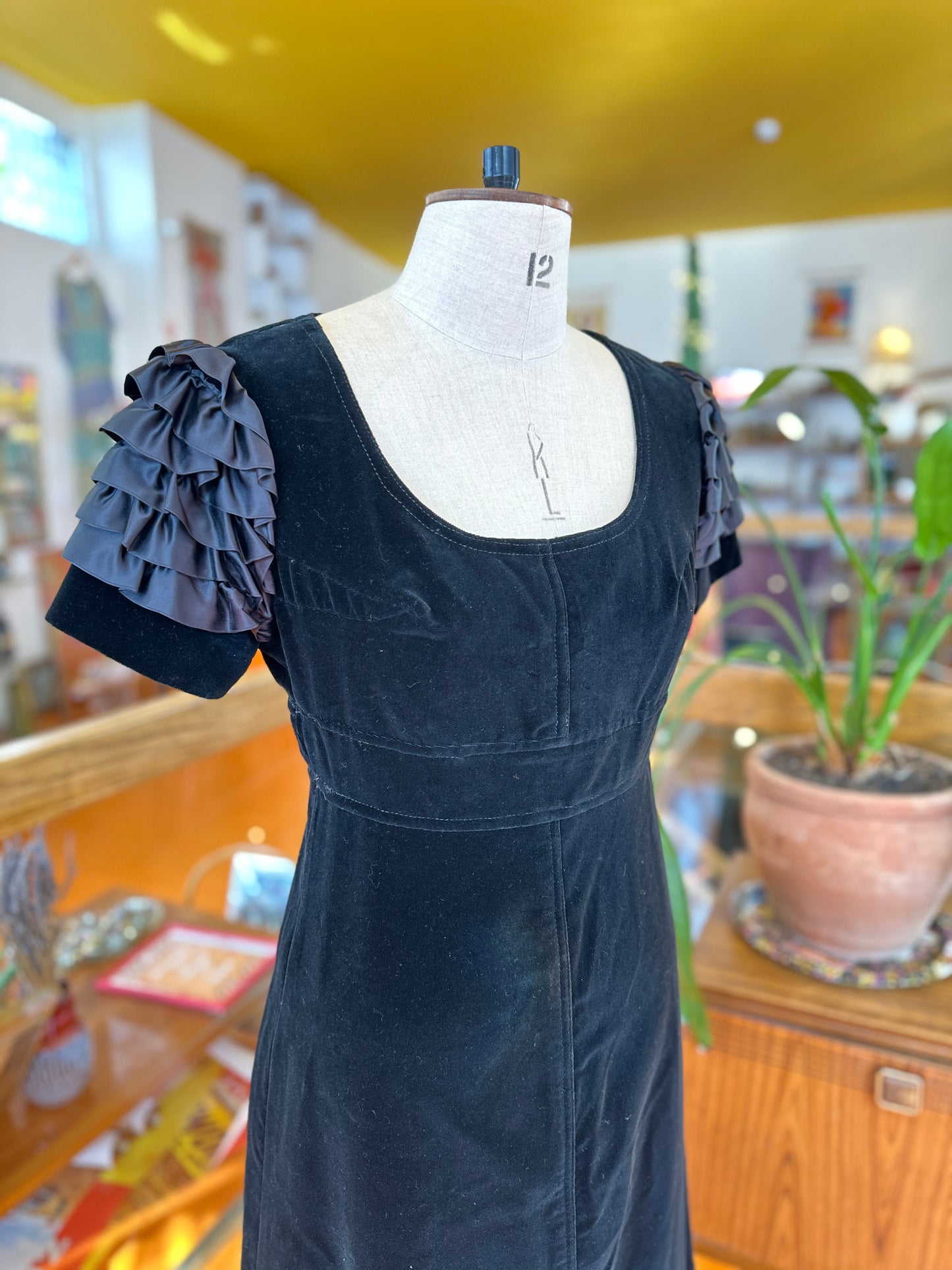 70s Louis Feraud Velvet Gown