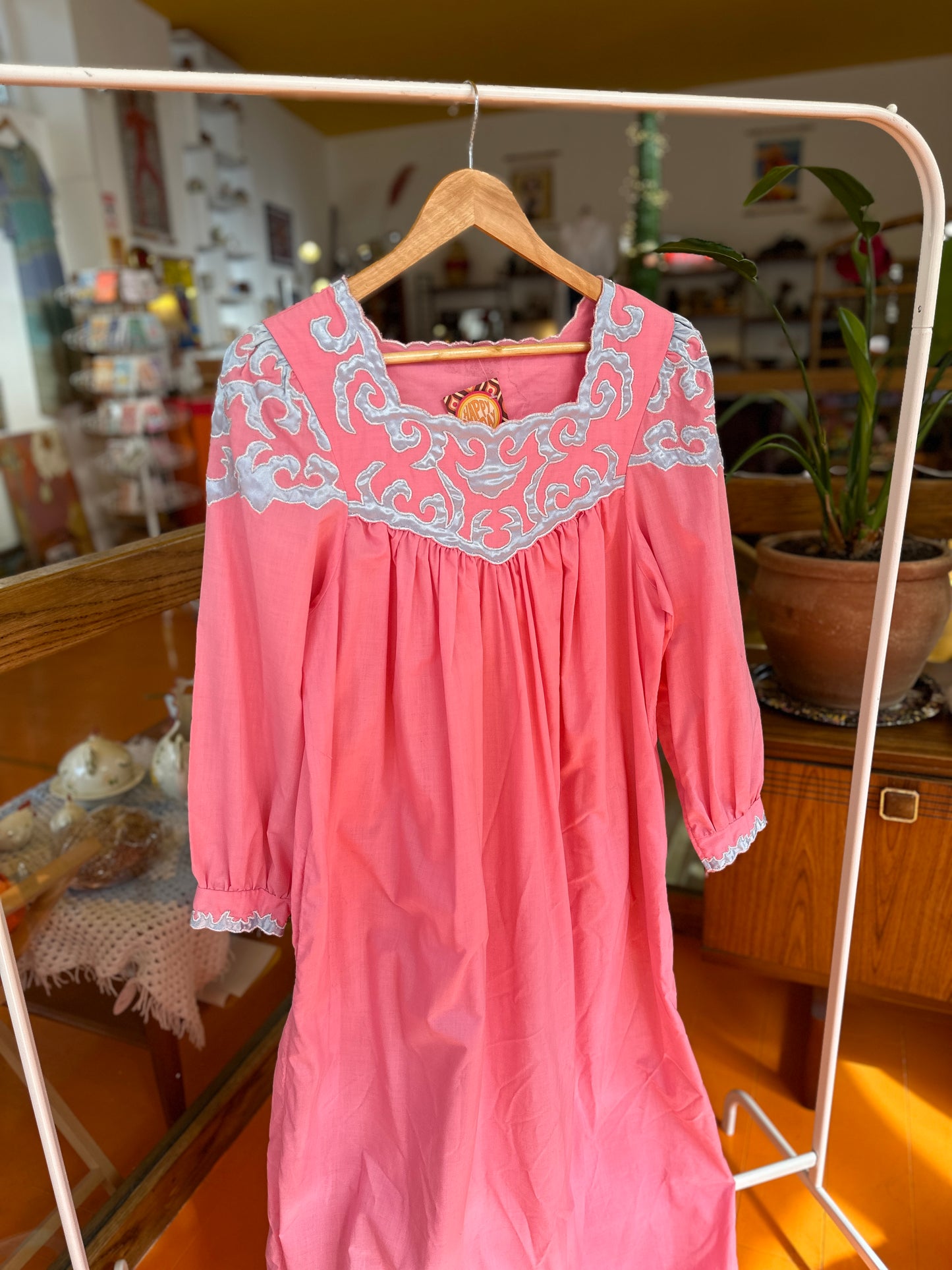 Vintage Pink Nightgown with Embellishments