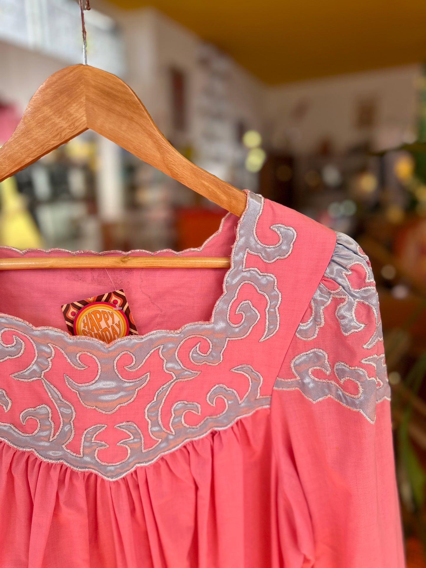 Vintage Pink Nightgown with Embellishments