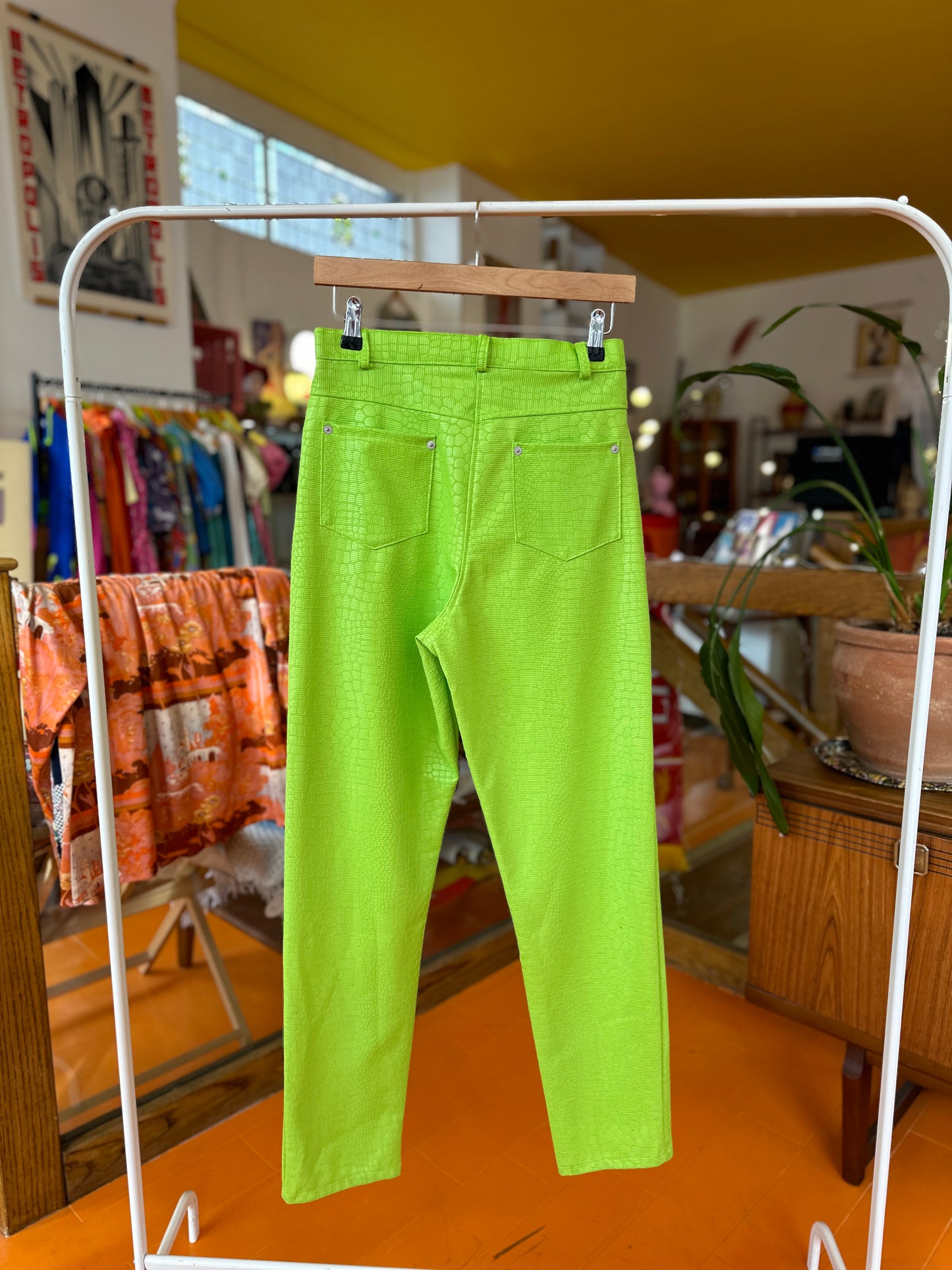 Incredible Vintage Lime Green Trousers
