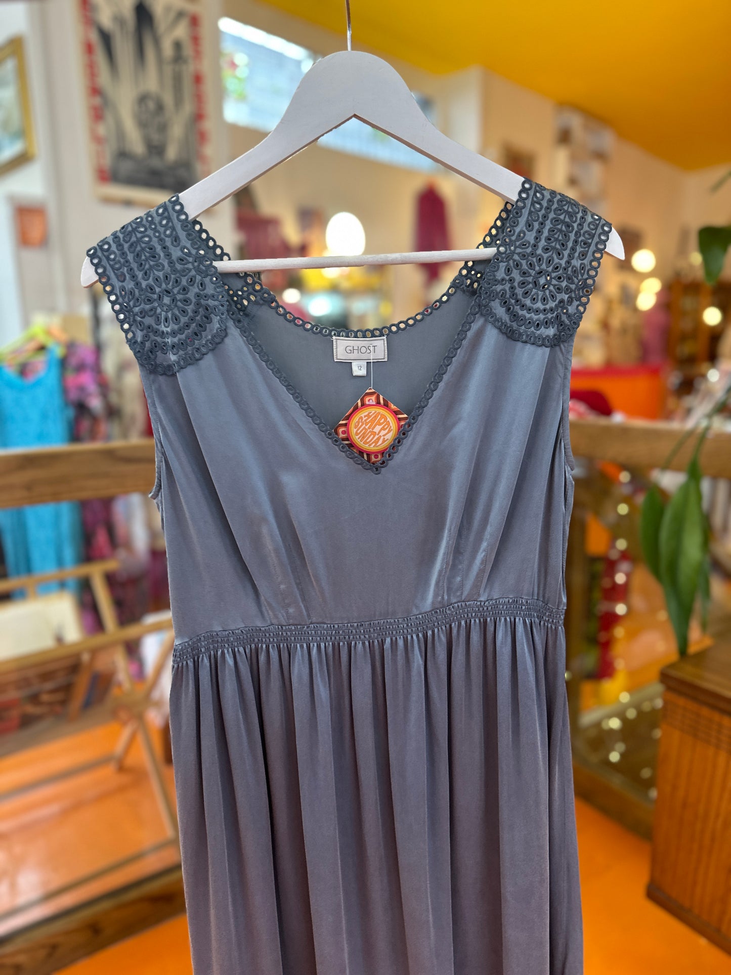 y2k Ghost 100% Silk Dress