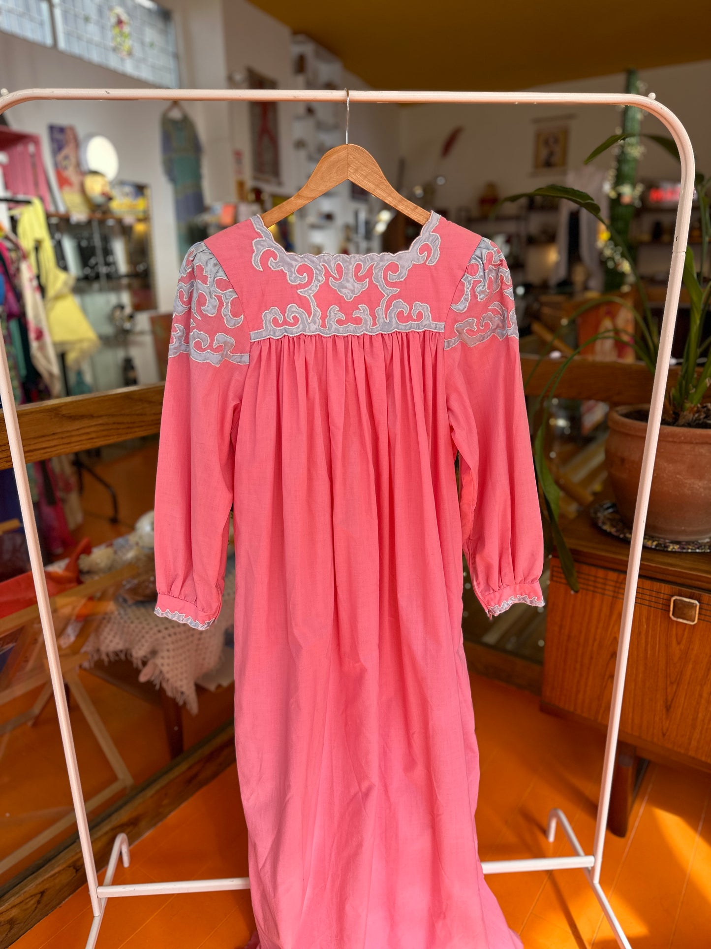 Vintage Pink Nightgown with Embellishments