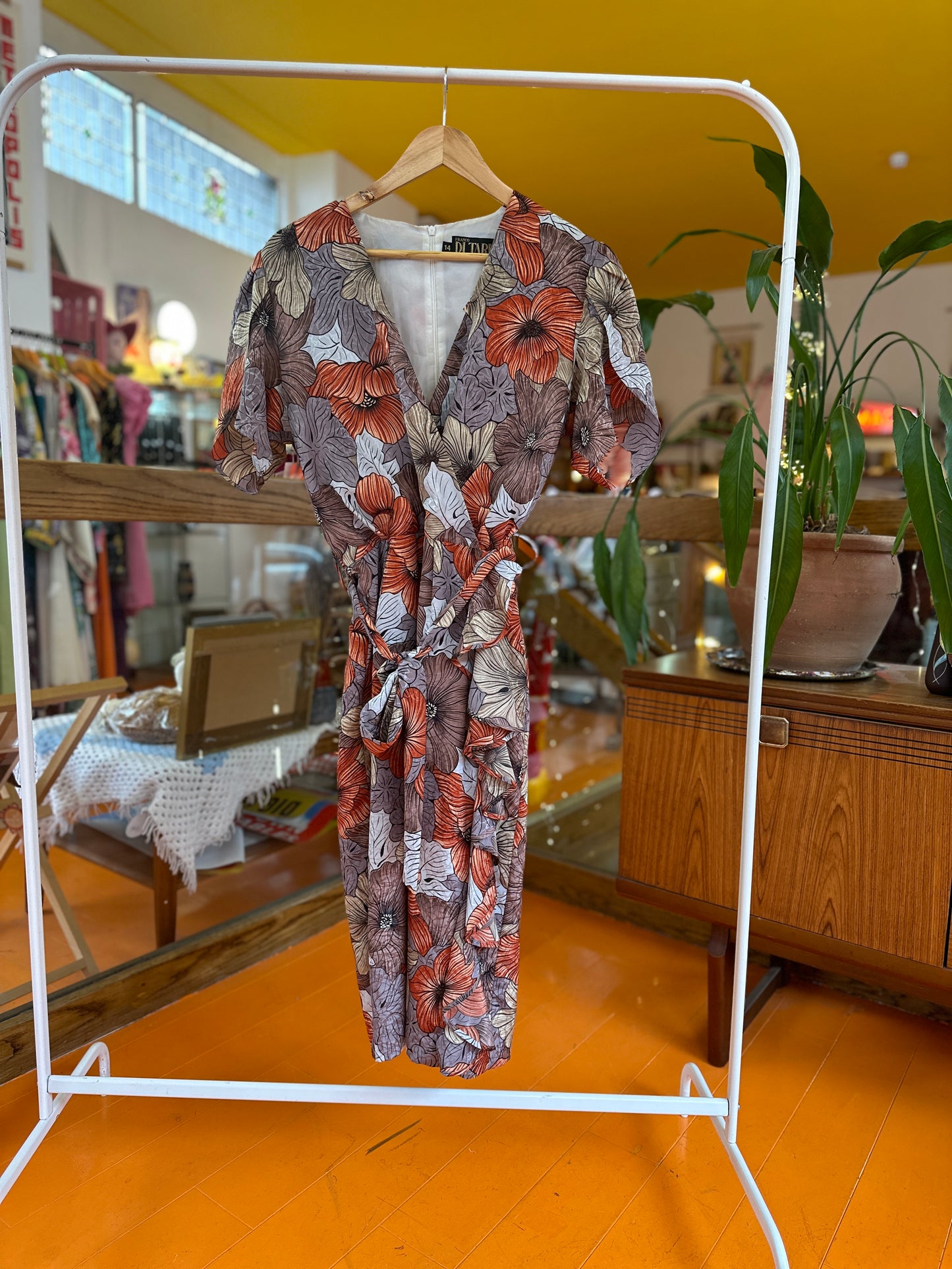 80s Wrap Front Dress