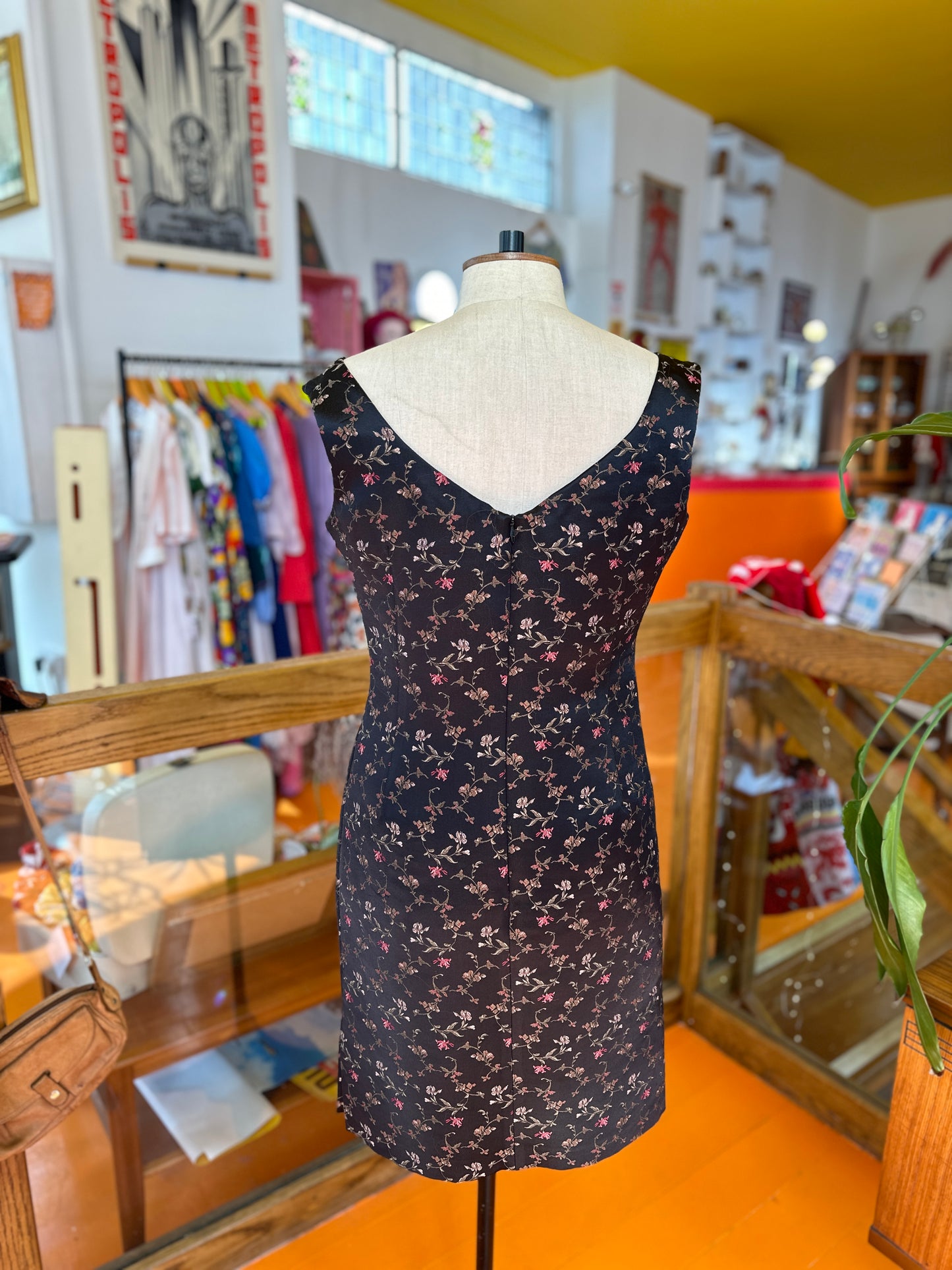 Y2K Mini Dress with Floral Embroidery