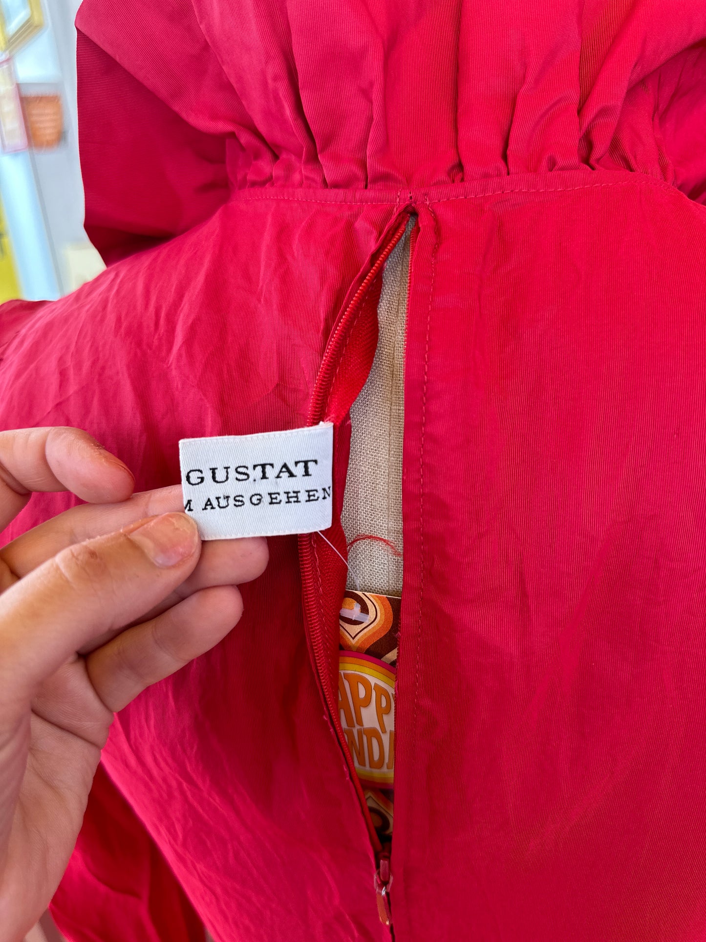 80’s Red Prairie Dress by E+M Augustat