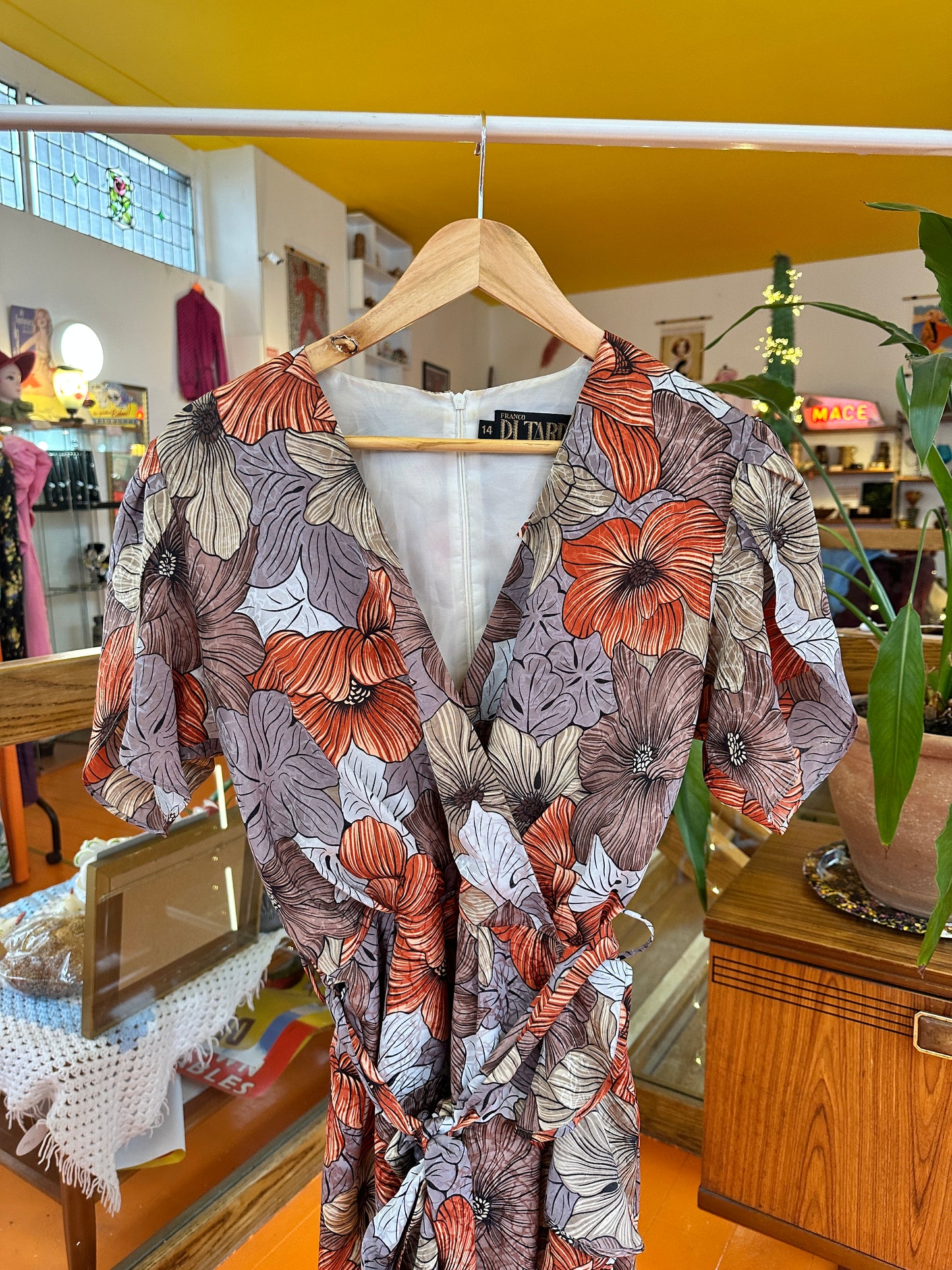 80s Wrap Front Dress