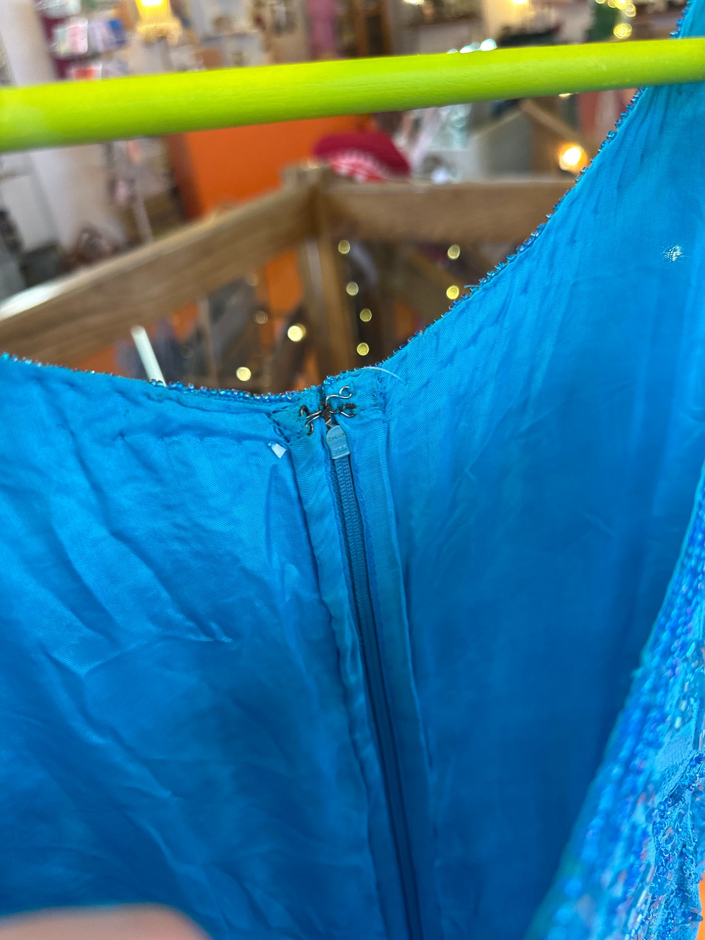 Vintage Blue Sequin Dress