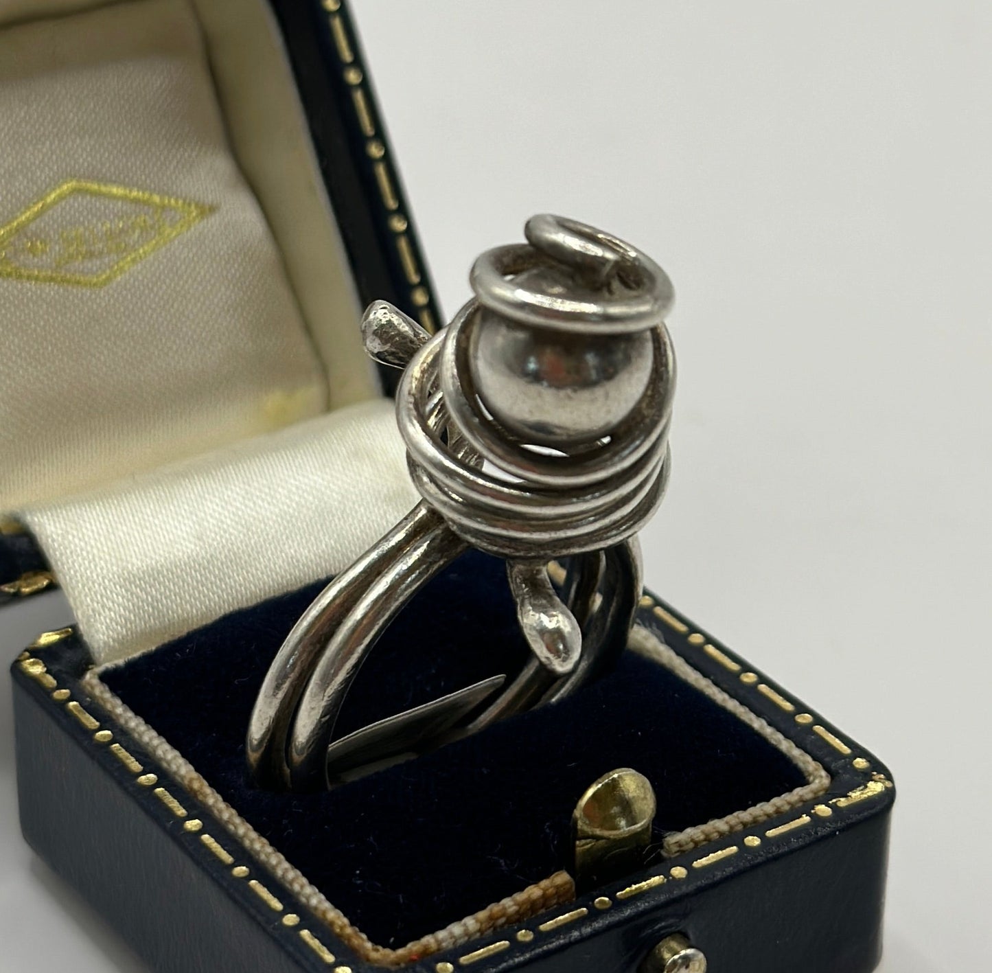 =Incredible Vintage Sterling Silver Ring, UK Size R1/2