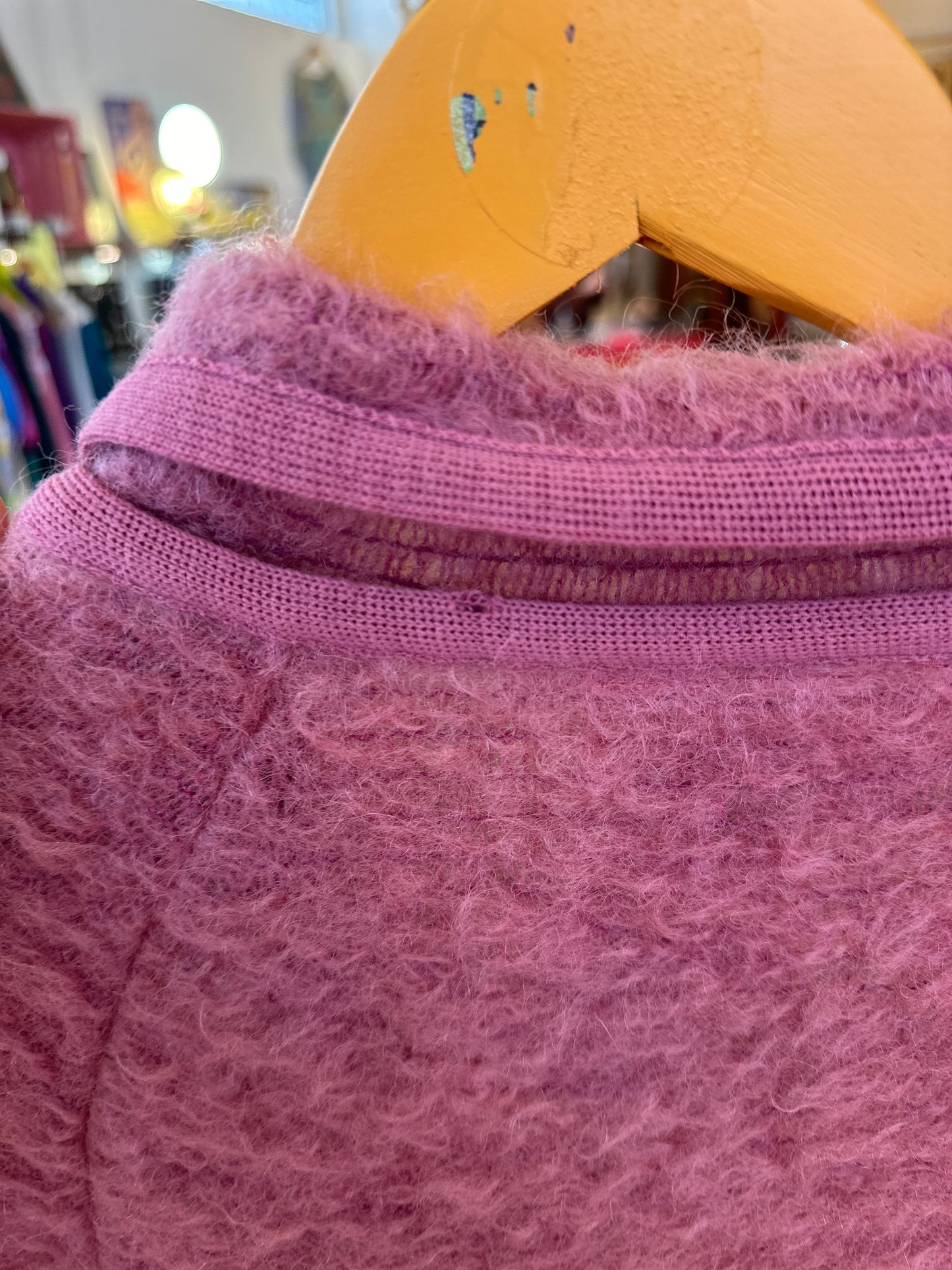 Vintage Pink Fluffy Knit Cardigan Scotland