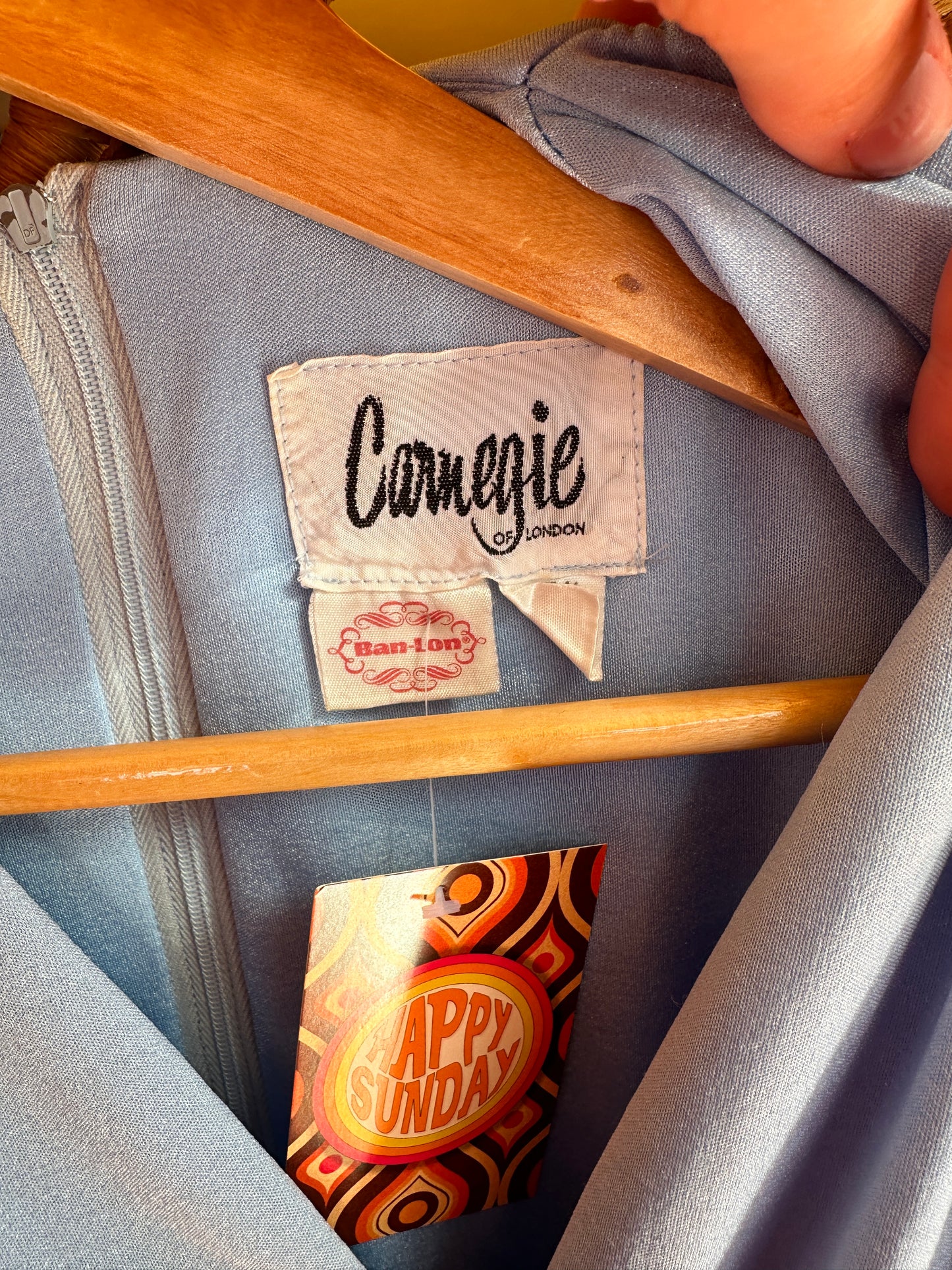 1960s Pale Blue Carnegie Dress with Embellishment