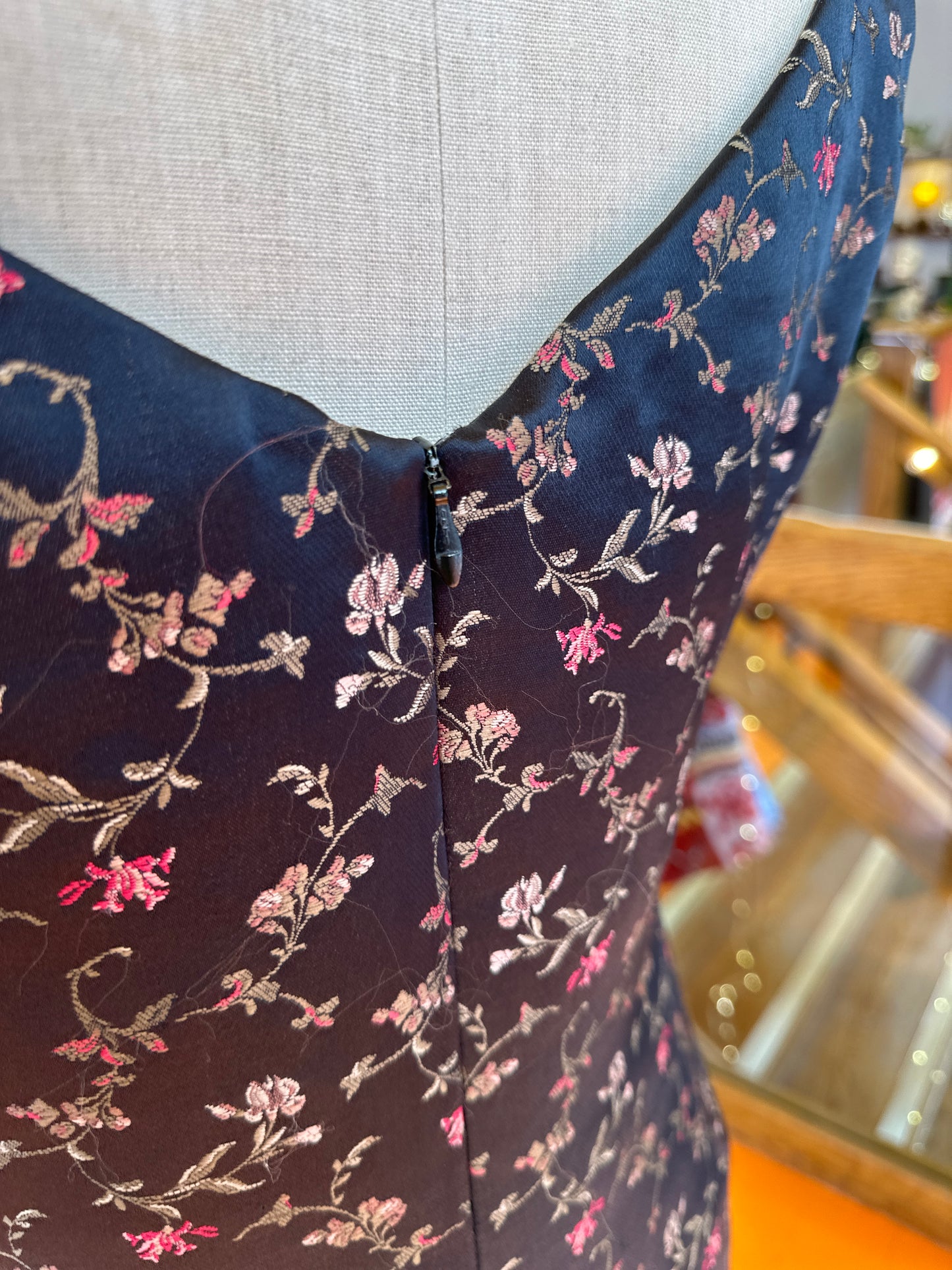 Y2K Mini Dress with Floral Embroidery