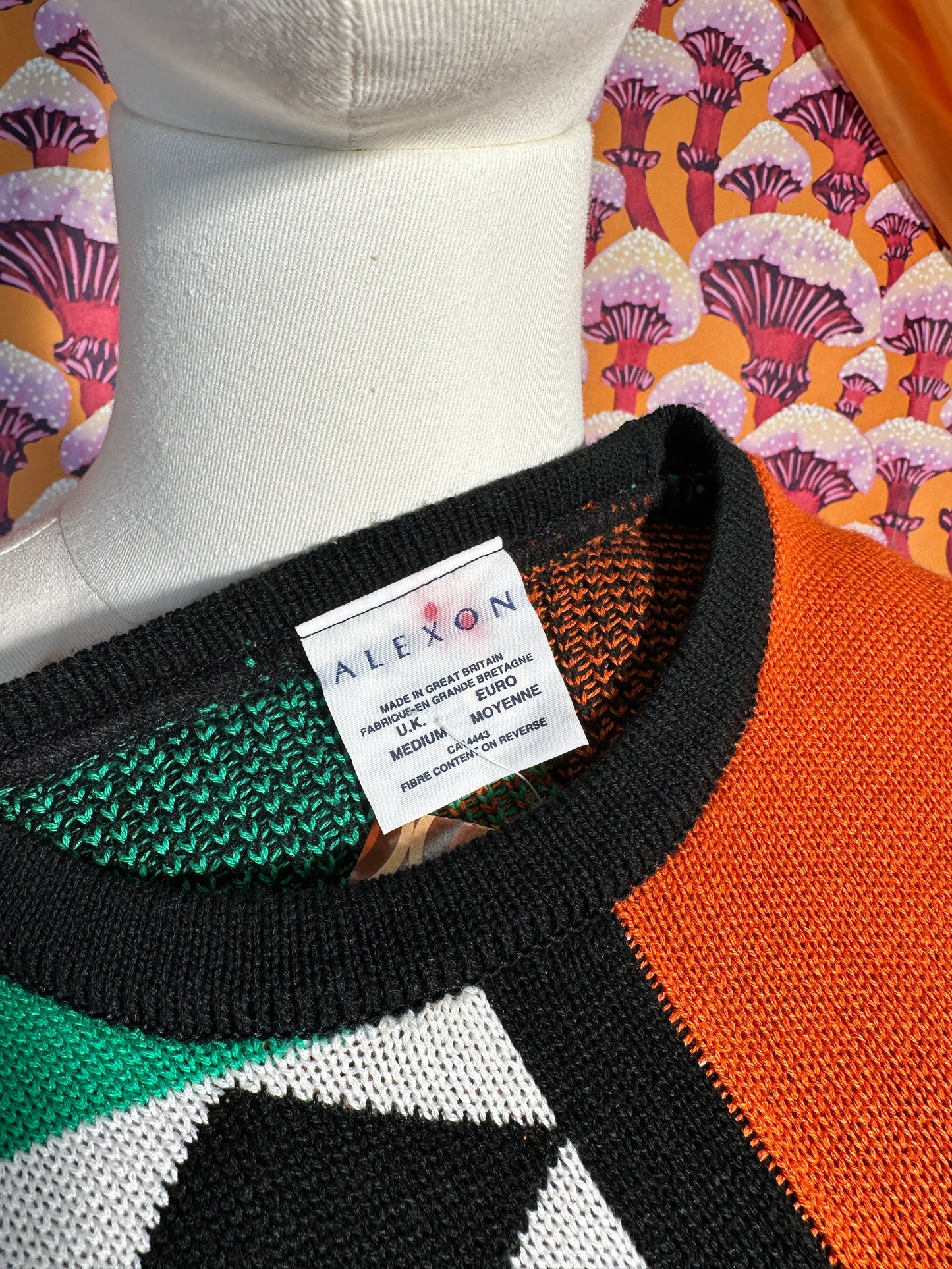 Vintage 80s Abstract Patterned Jumper by Alexon