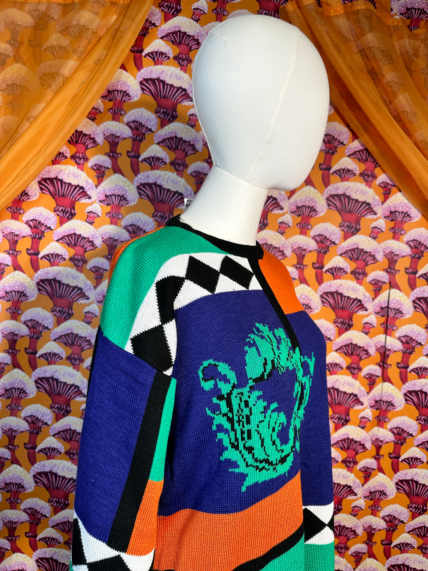 Vintage 80s Abstract Patterned Jumper by Alexon