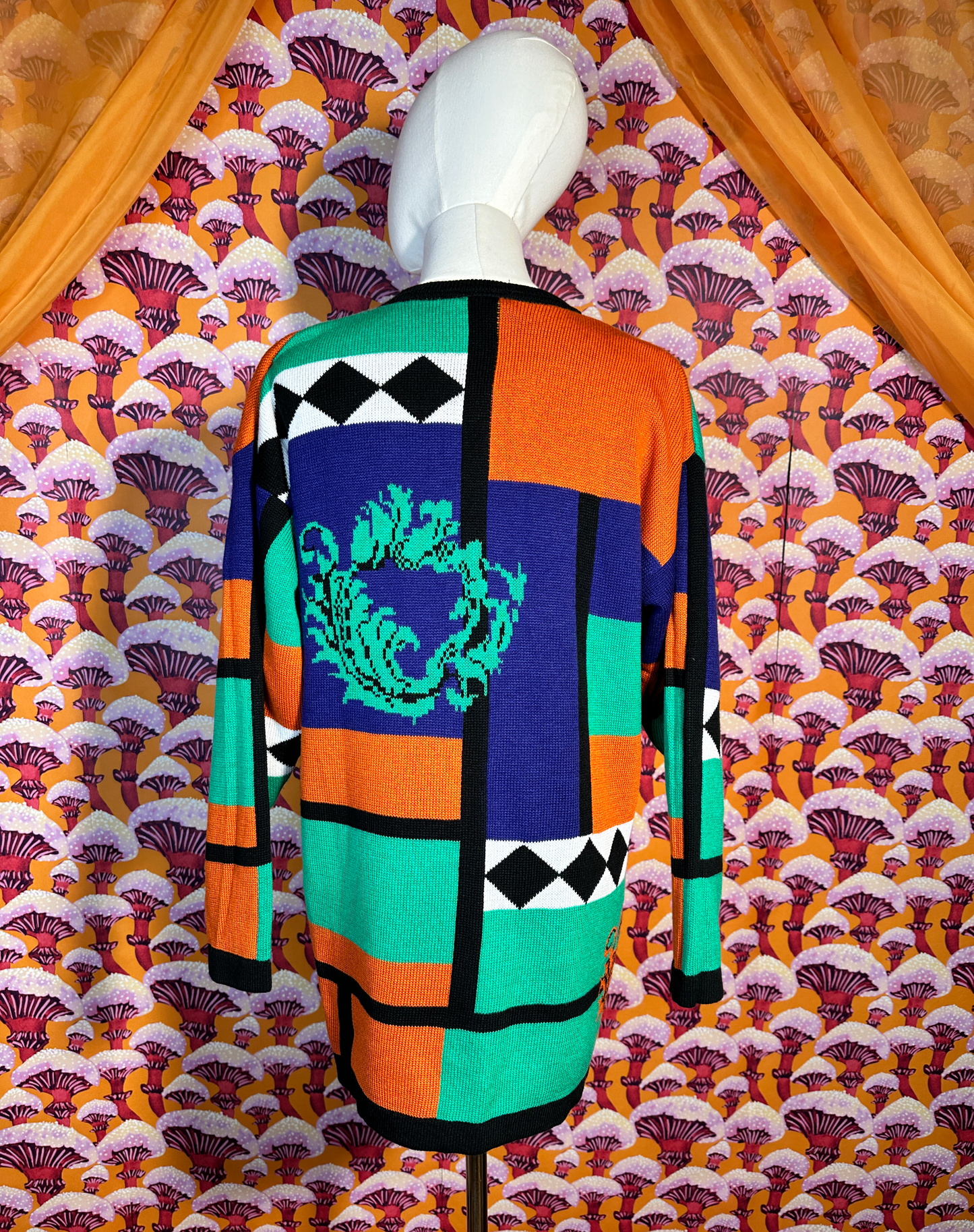 Vintage 80s Abstract Patterned Jumper by Alexon