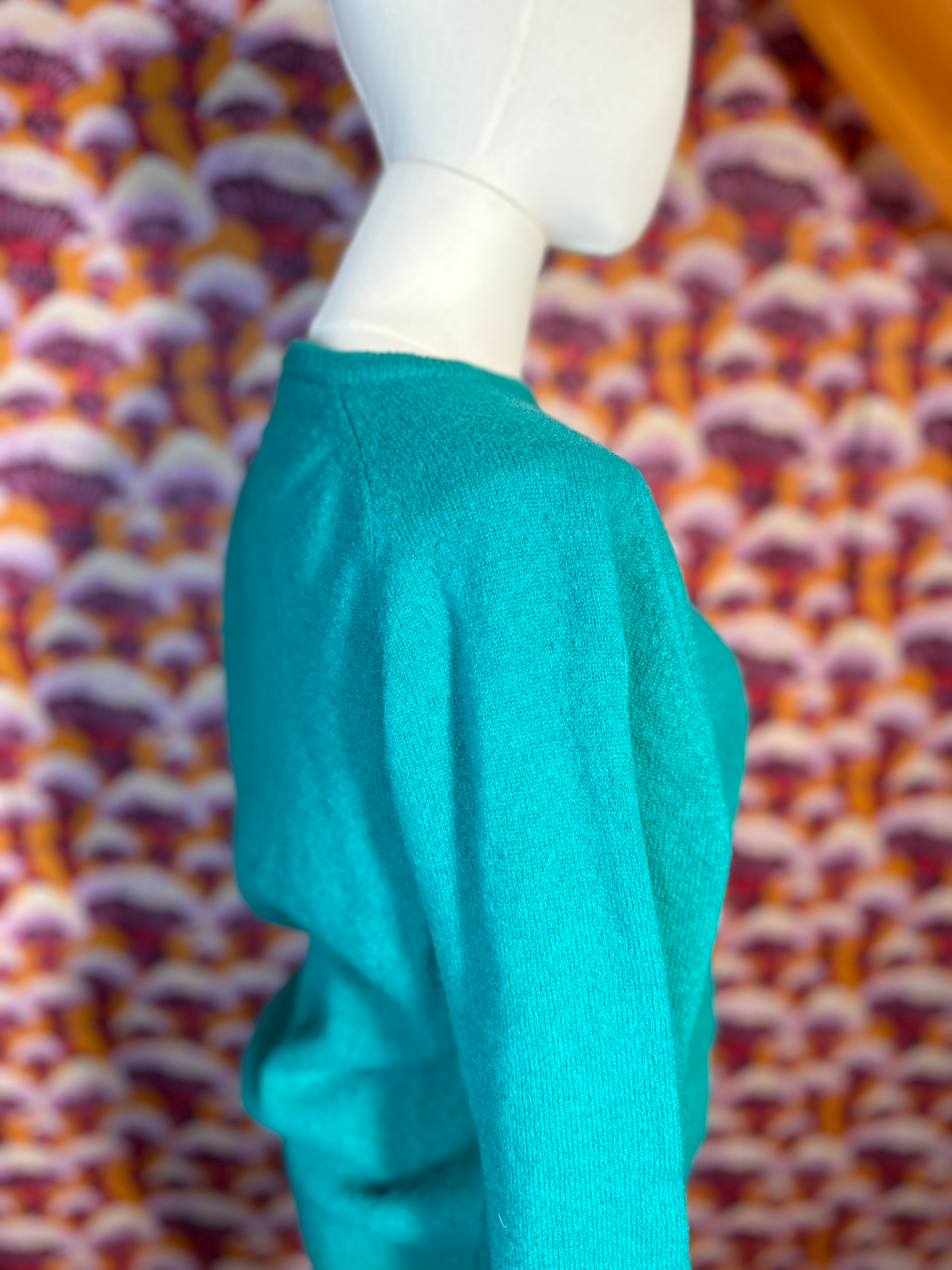 Vintage St Andrews Golf Embroidery Wool Knit Jumper in Green