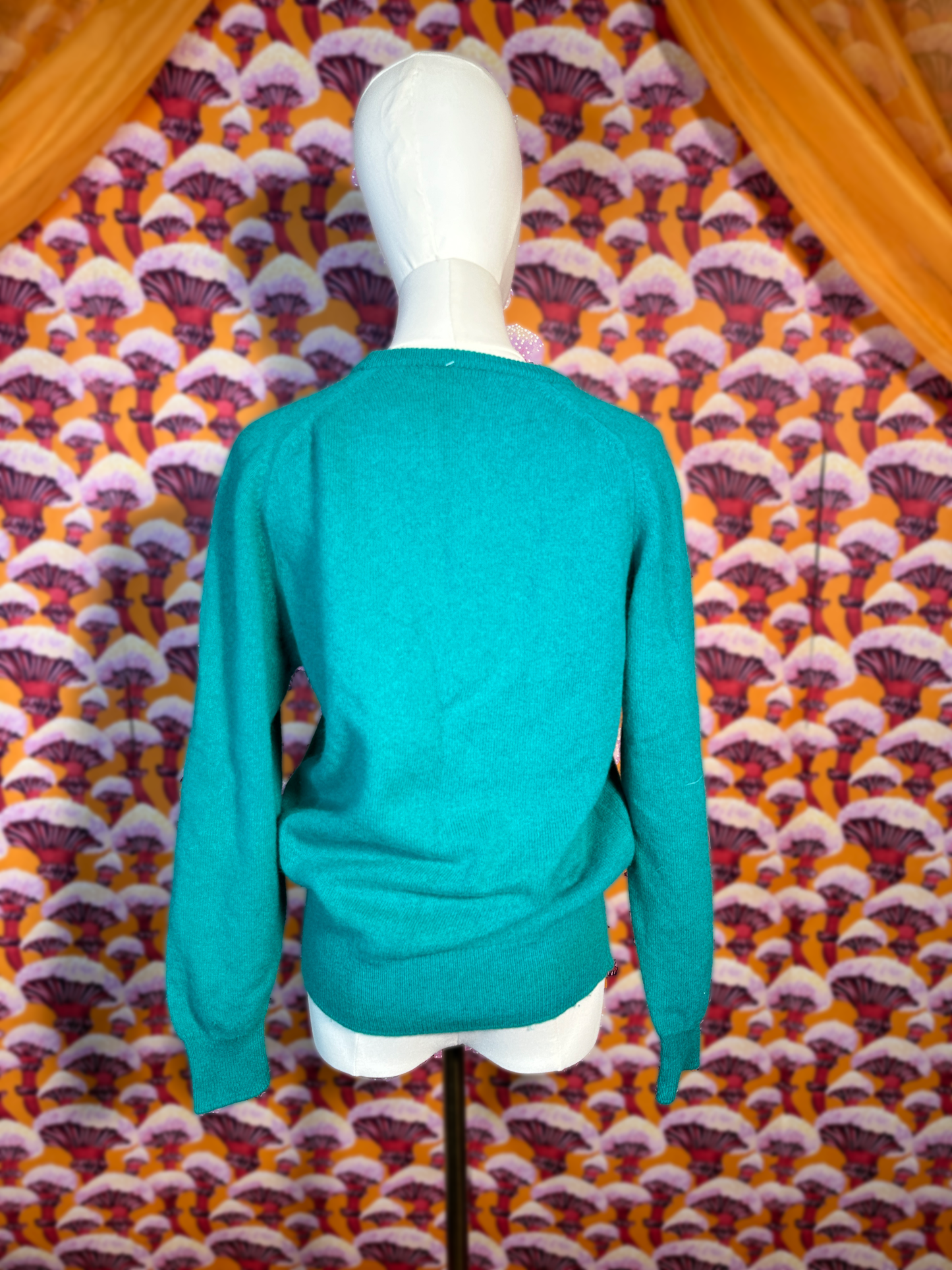 Vintage St Andrews Golf Embroidery Wool Knit Jumper in Green
